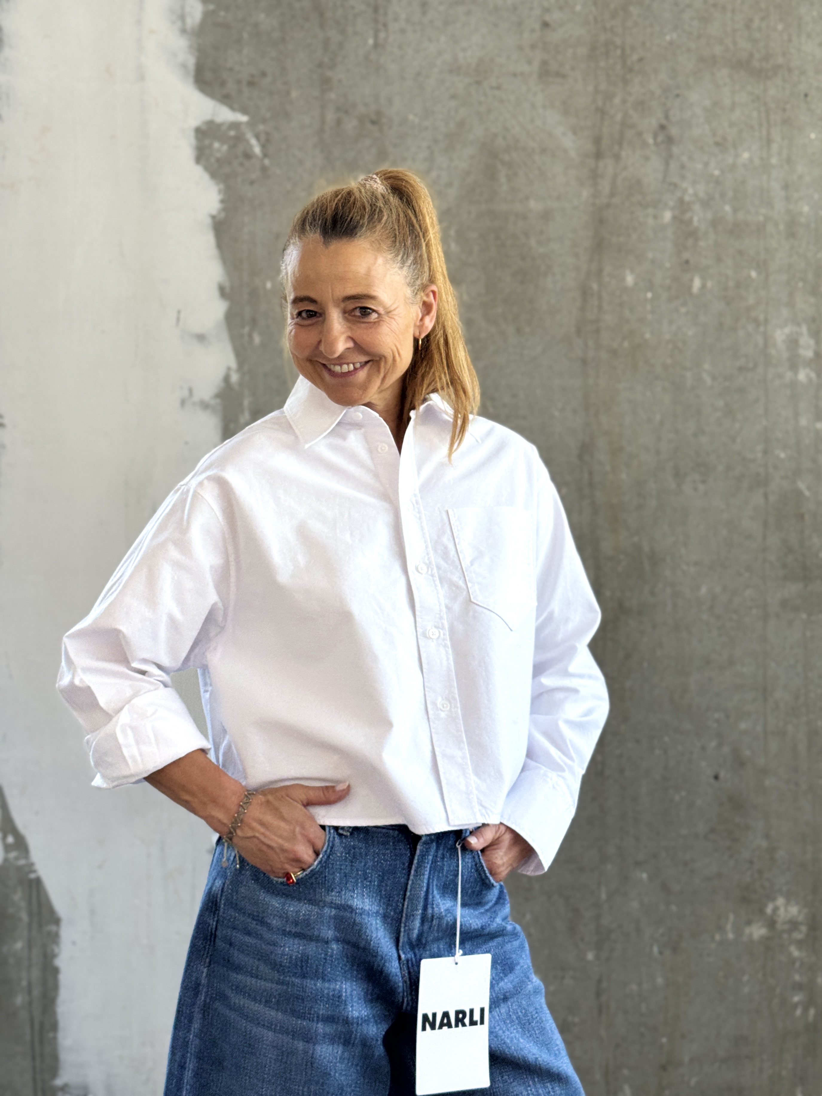 NARLI Baumwoll-Bluse weiss