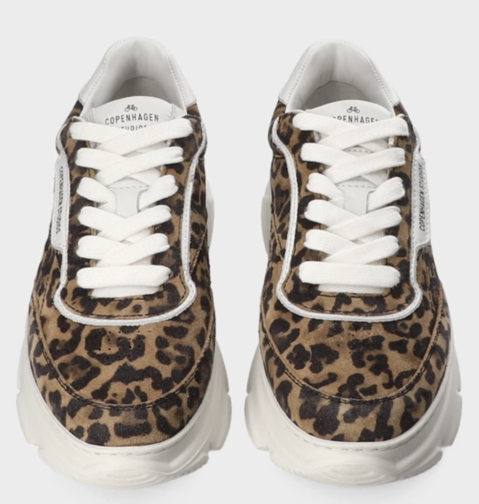 Copenhagen Studios CPH56 leather mix leopard/whote