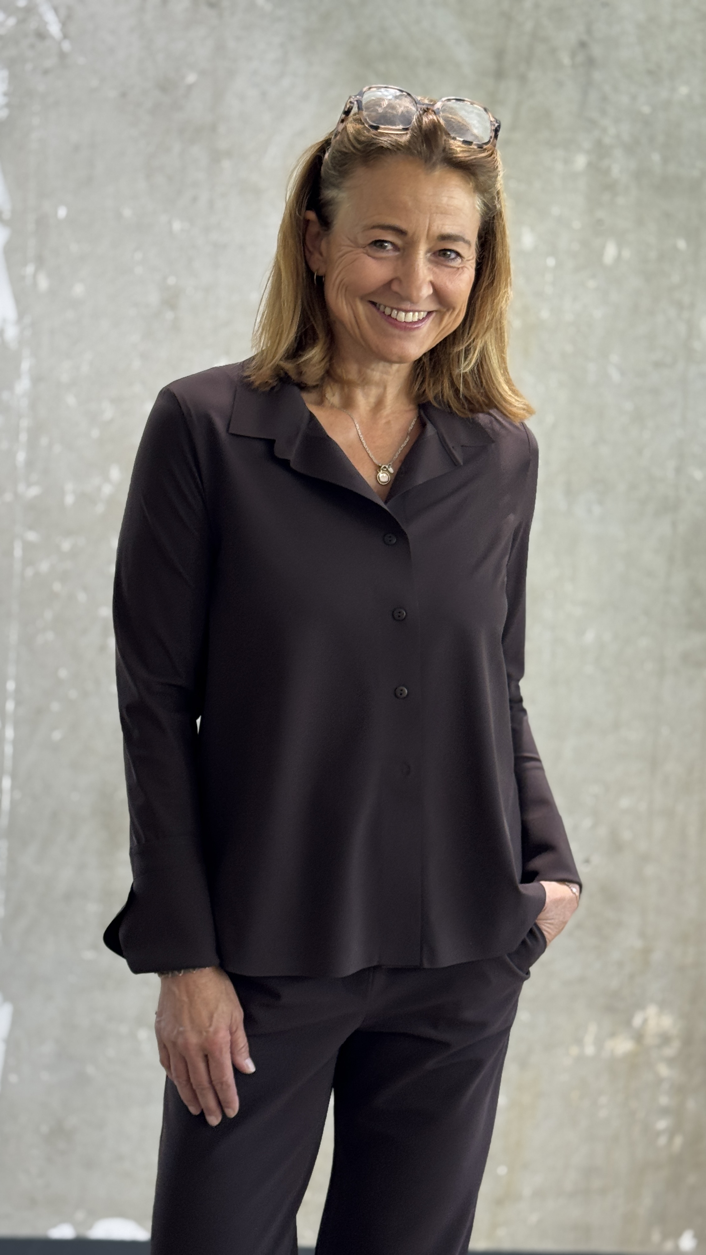 SASSENBACH_STYLE Bluse NIKA schwarz & schoko