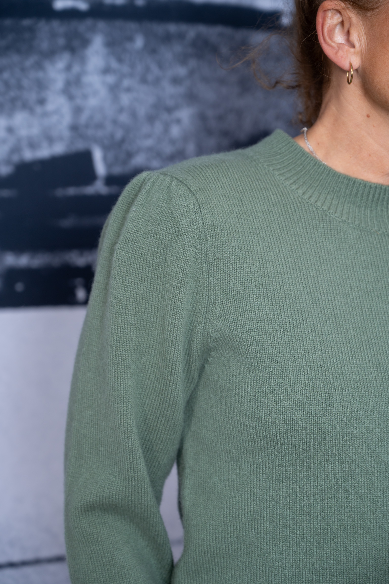 WANDE VOS Pullover HELENA artichoke green