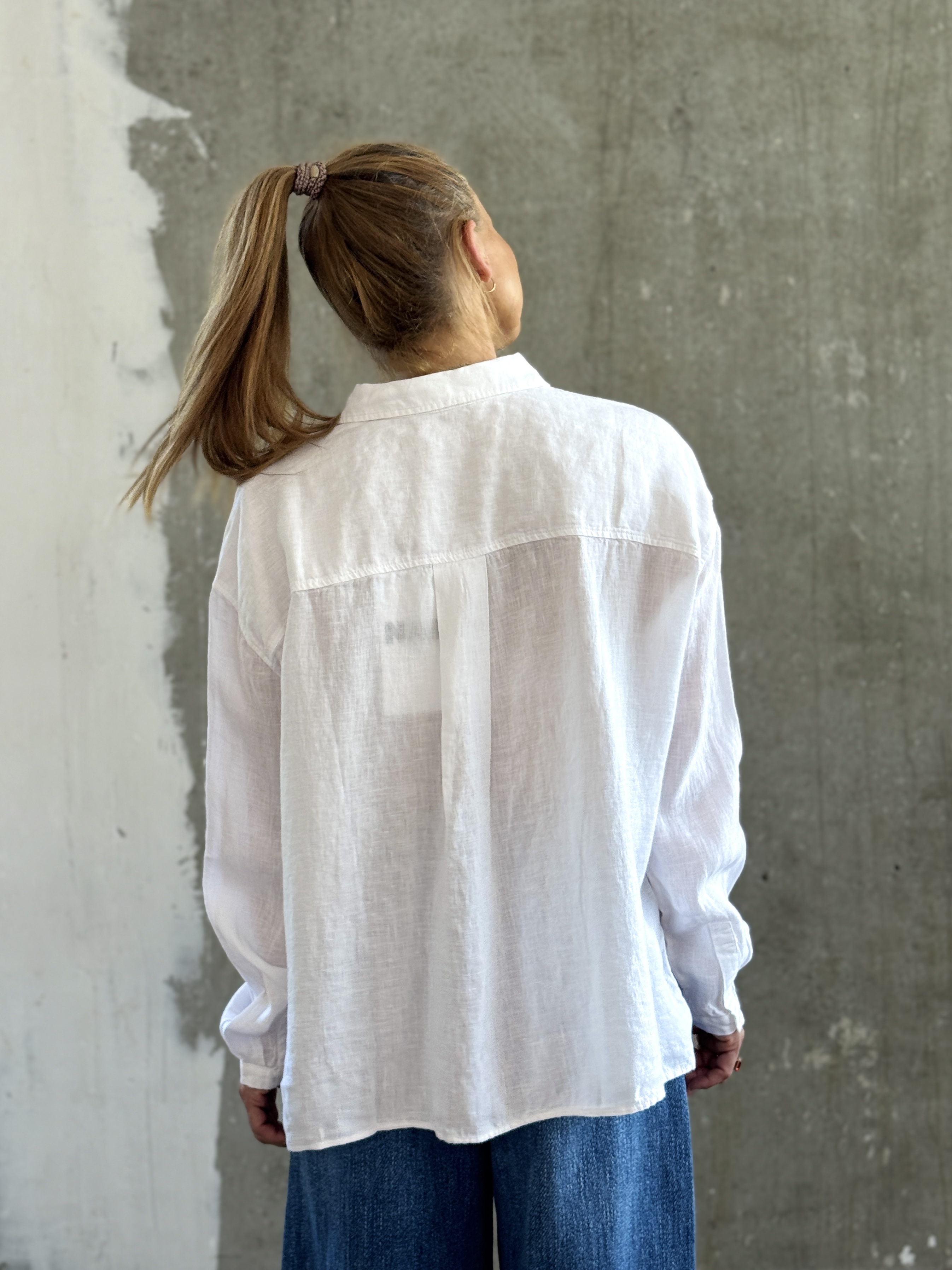 NARLI Leinenbluse weiss