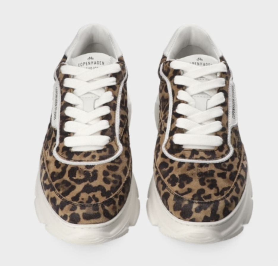 Copenhagen Studios CPH56 leather mix leopard/whote