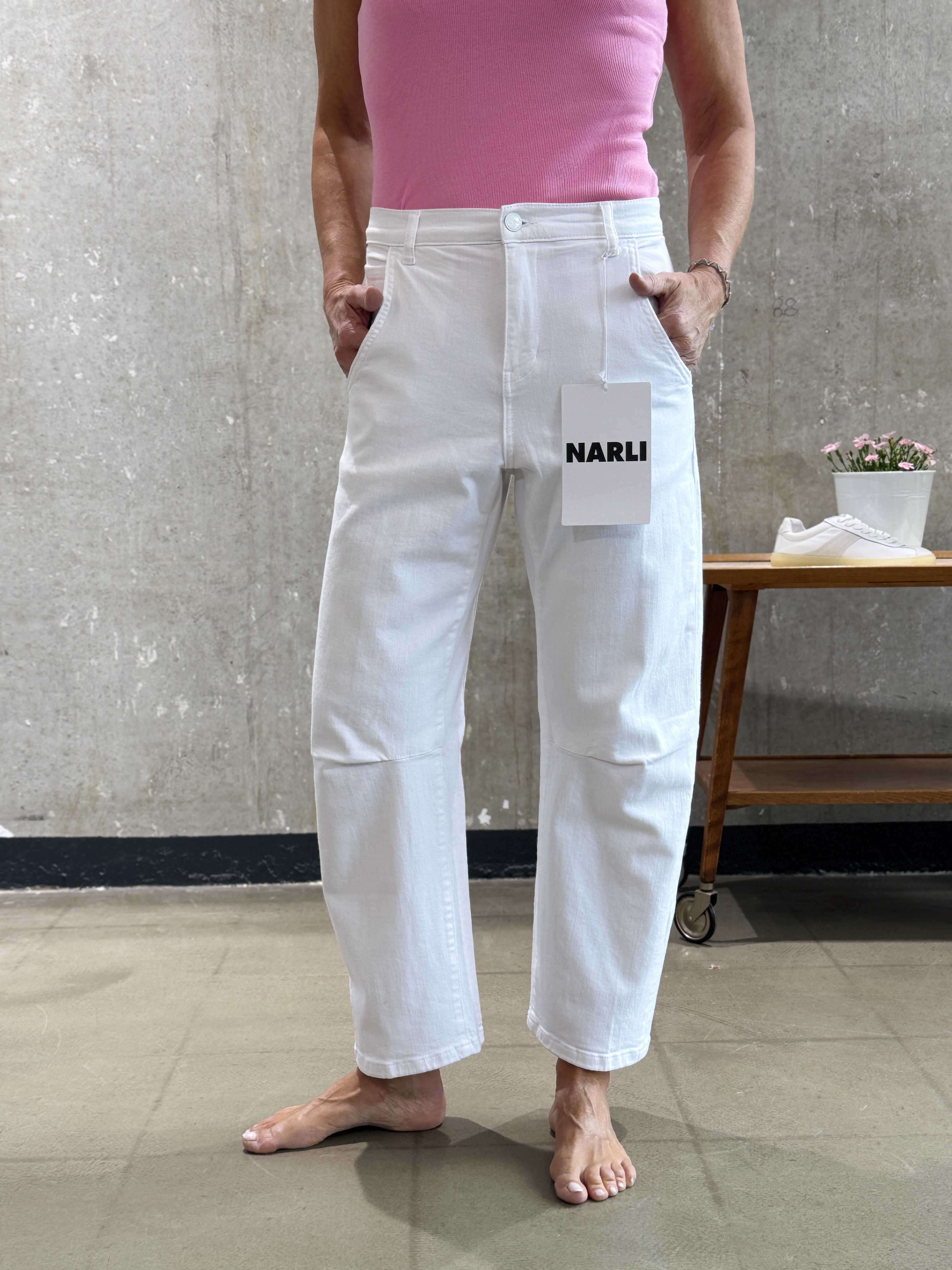NARLI Jeans O-Shape weiss