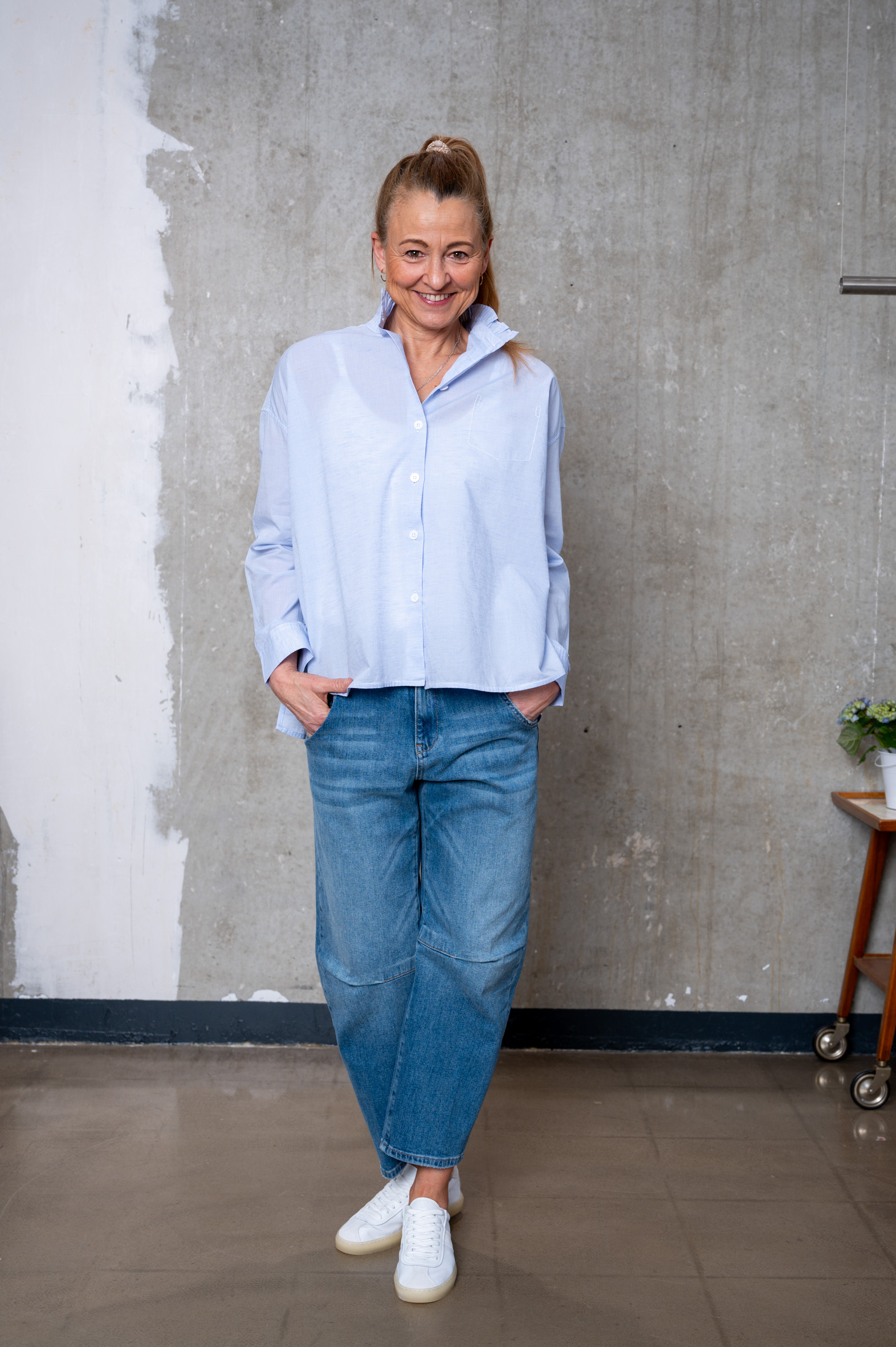 NARLI Bluse blue strip