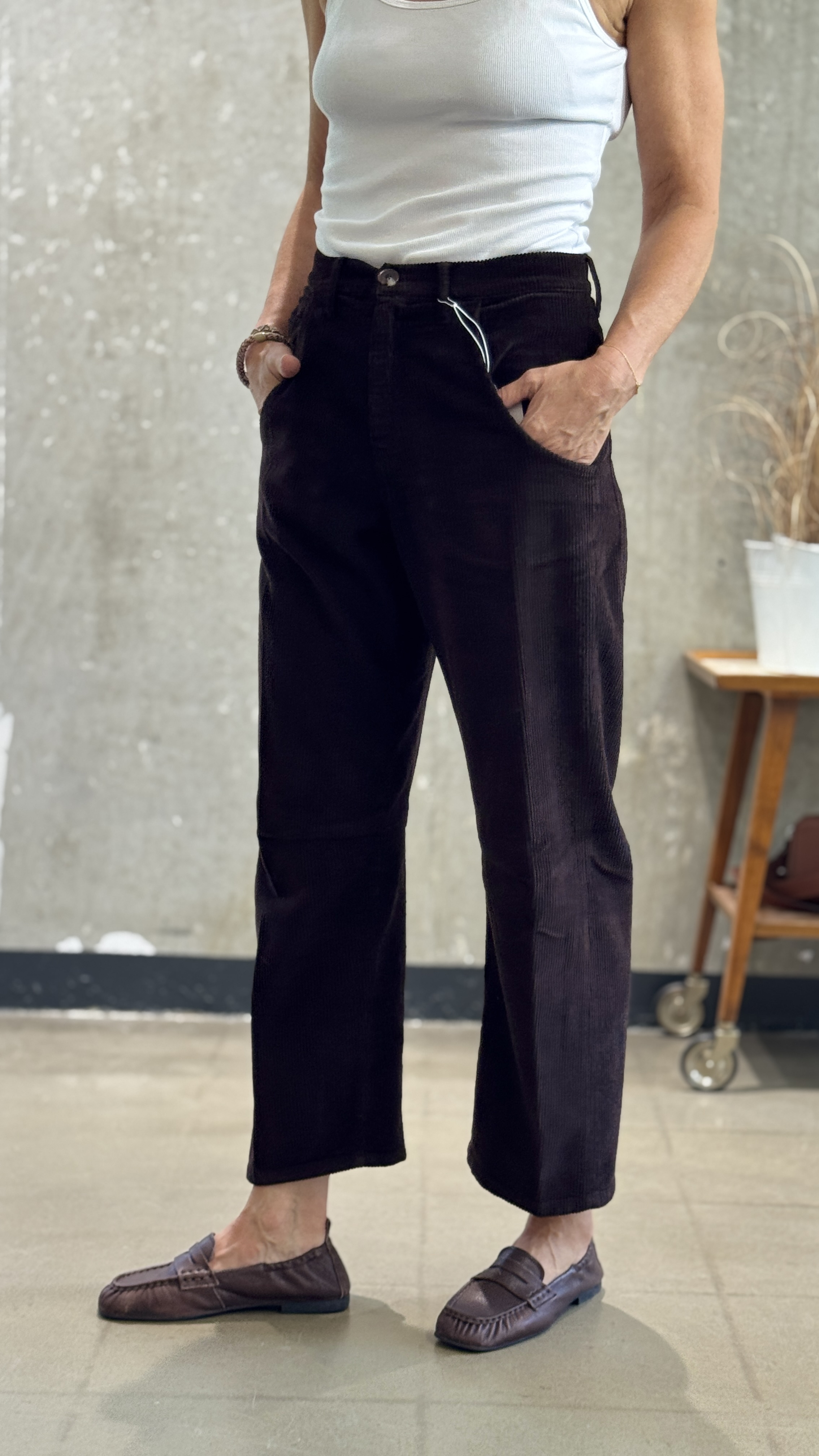NARLI CORD-Hose O-Shape night & mocha