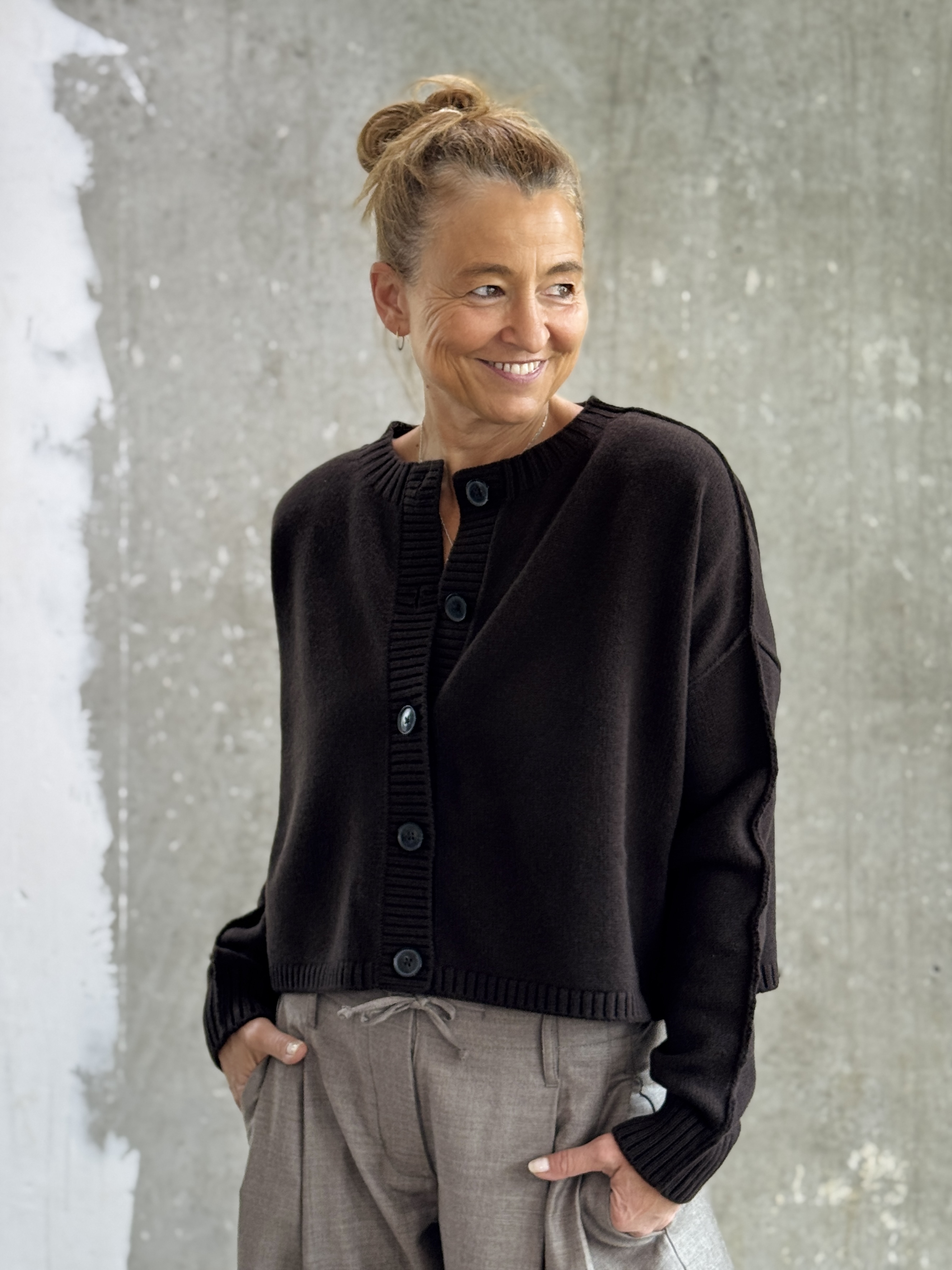 NARLI Cardigan night & mocha