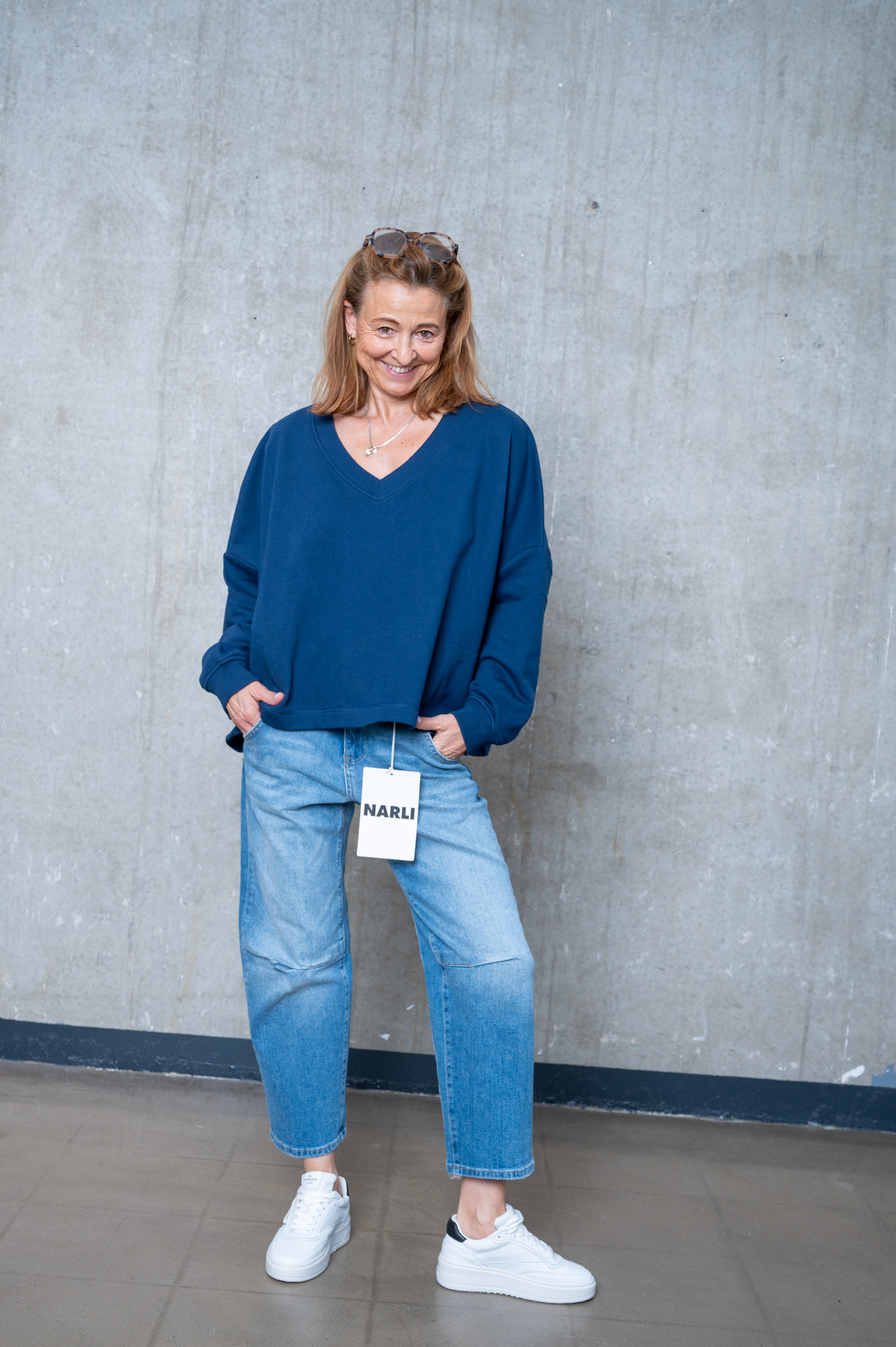 NARLI Sweat V-Ausschnitt 4 Farben