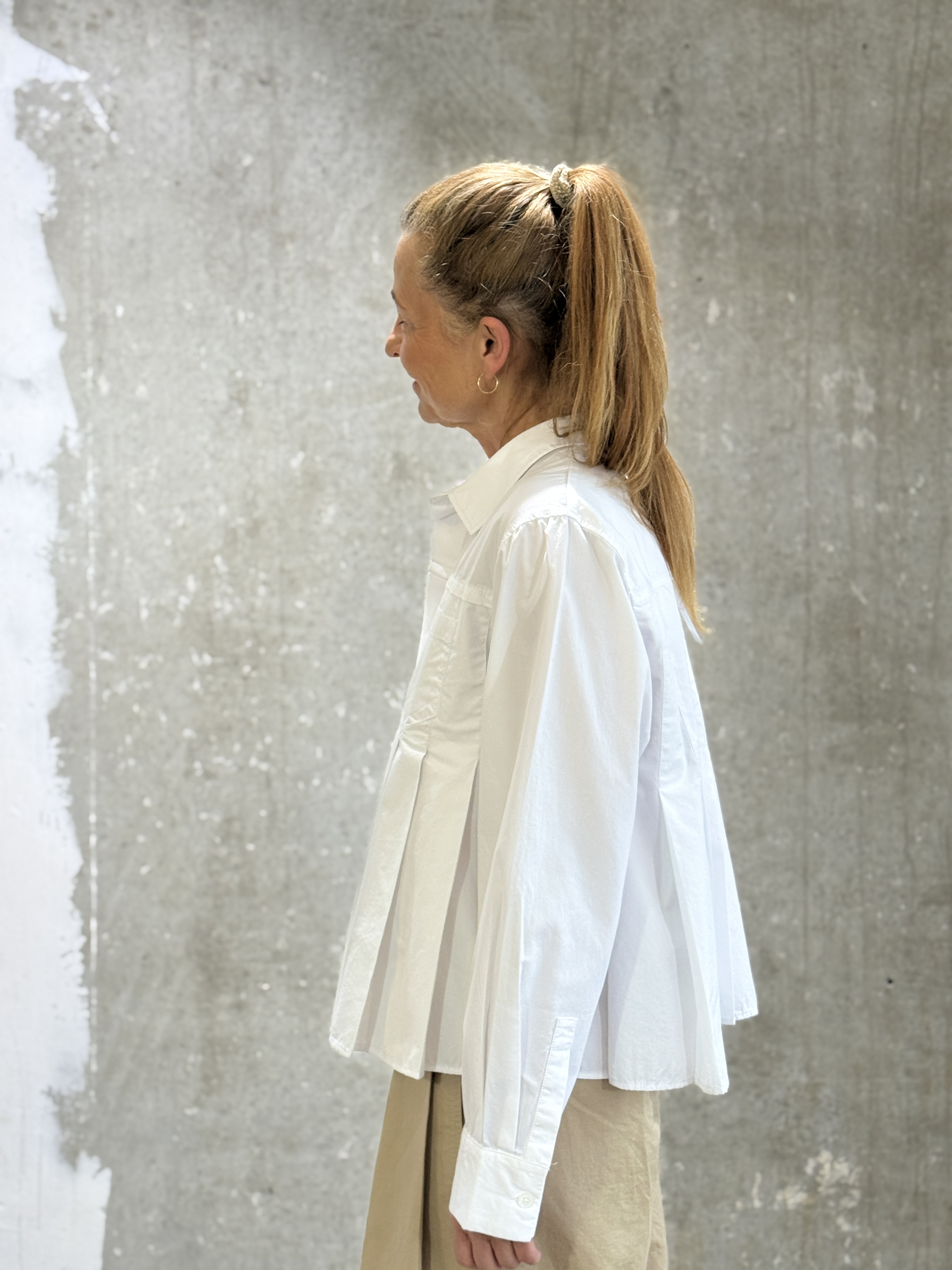 NARLI  Plisee-Bluse in 3 Farben
