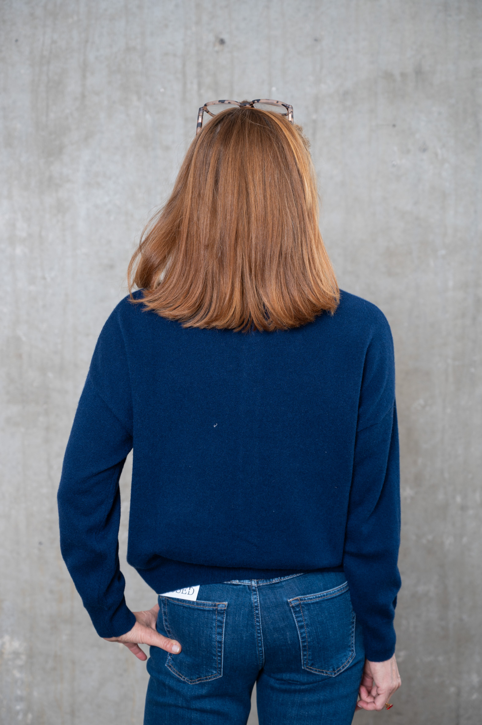 ABSOLUT CASHMERE CARDIGAN MAJURA navy&ivory