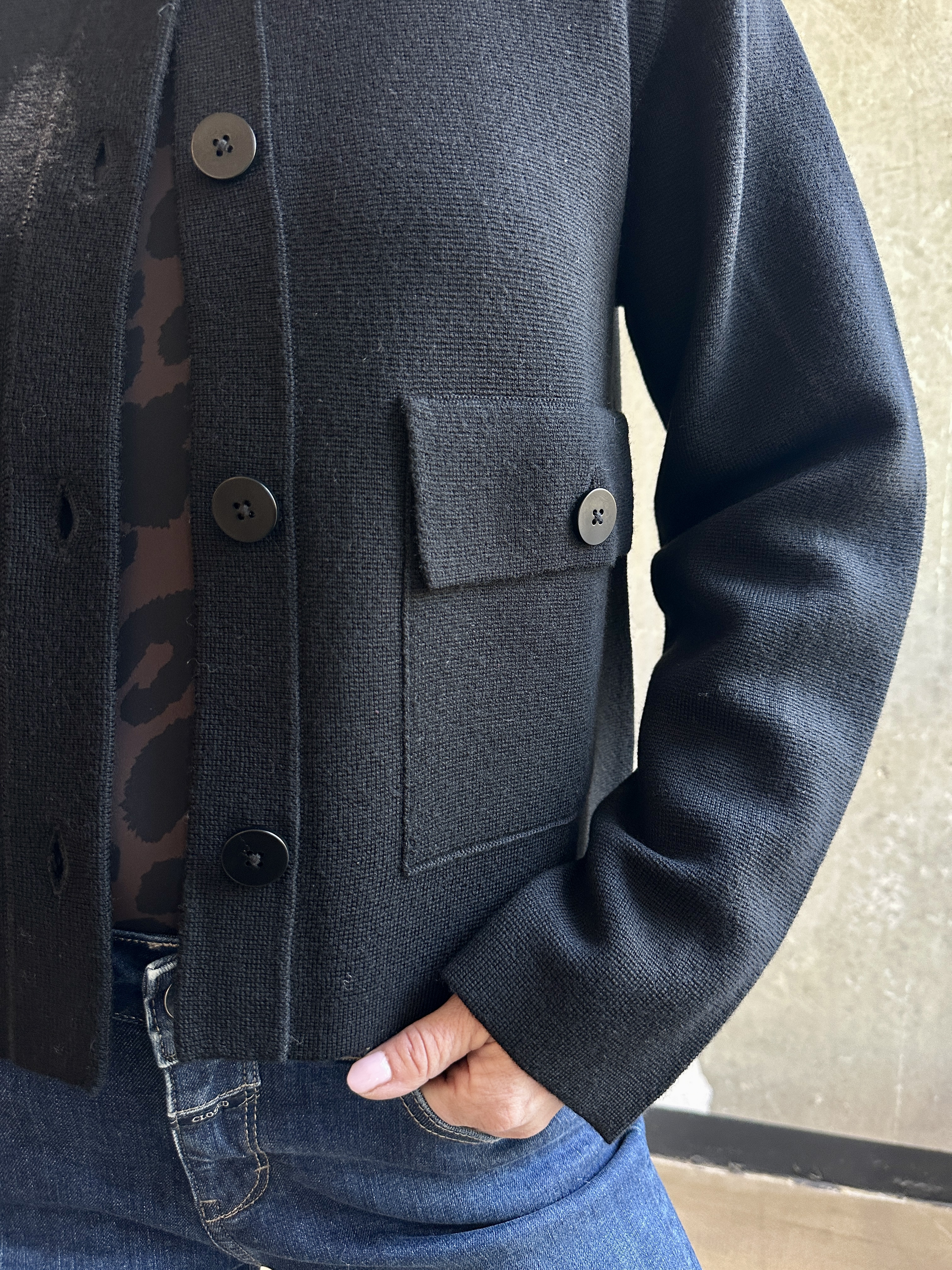 HANDMADE Cardigan/Pullover black