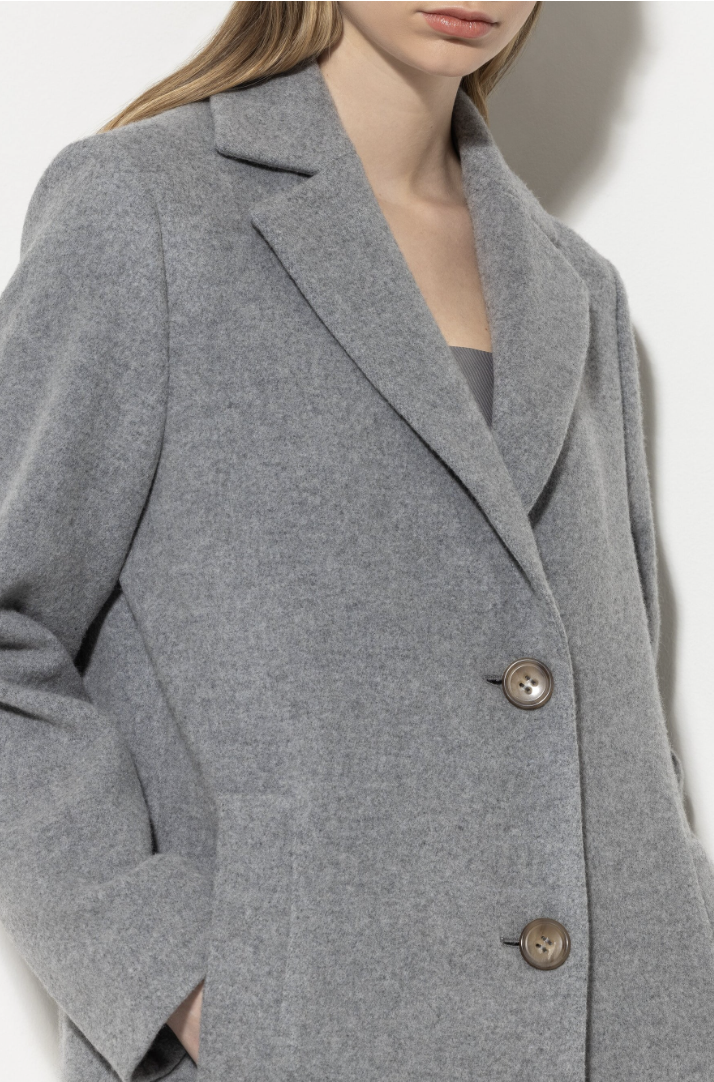 Luisa Cerano Blazermantel aus Woll-Mix in heather grey