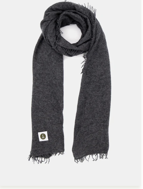 VON GOAT Scarf melange dark grey