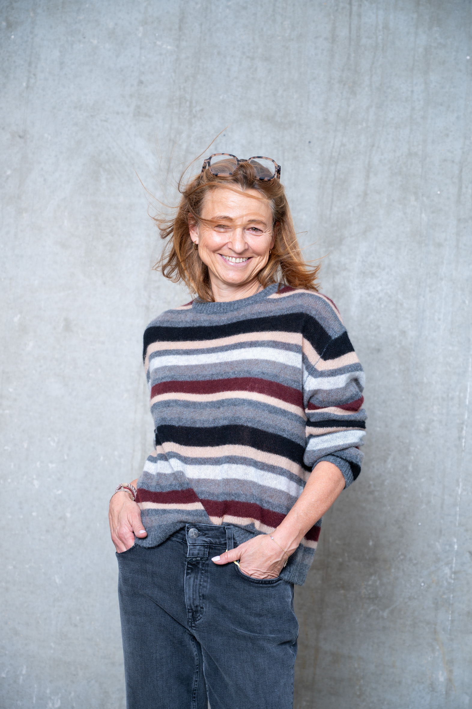 HANDMADE Pullover Streifen