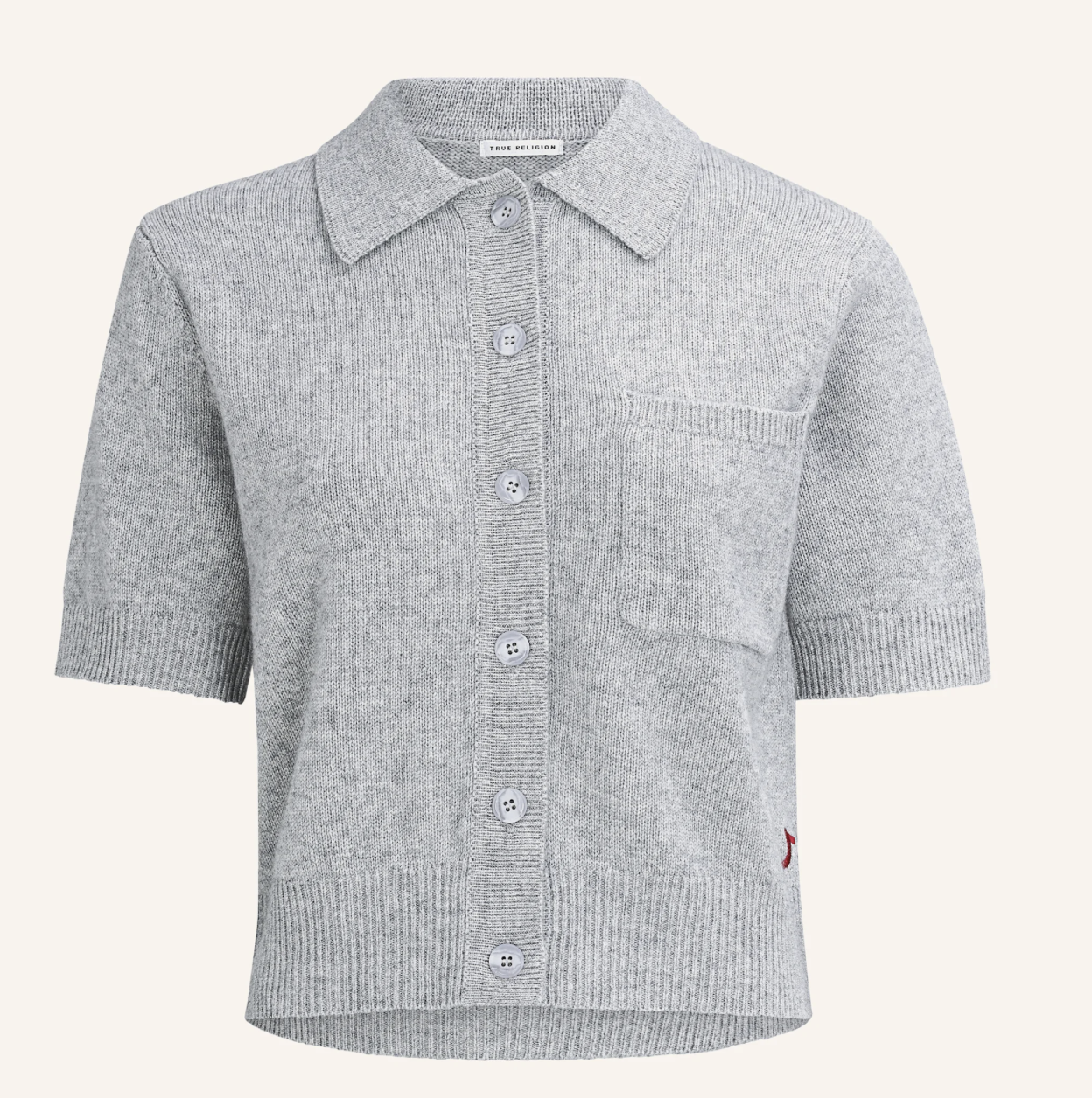 TRUE RELIGION Short Sleeve Polo navy & smoke