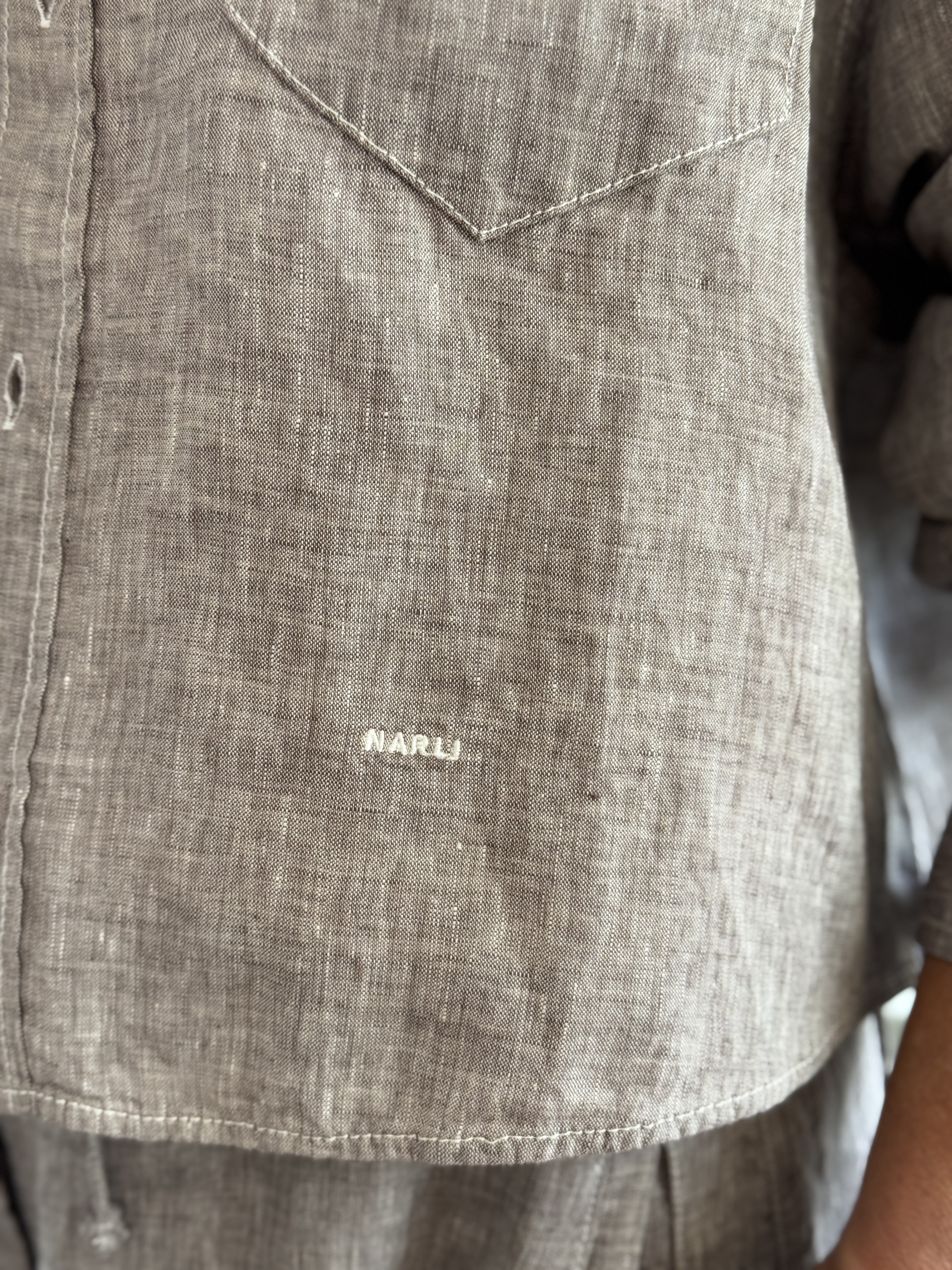 NARLI Leinenbluse kurz
