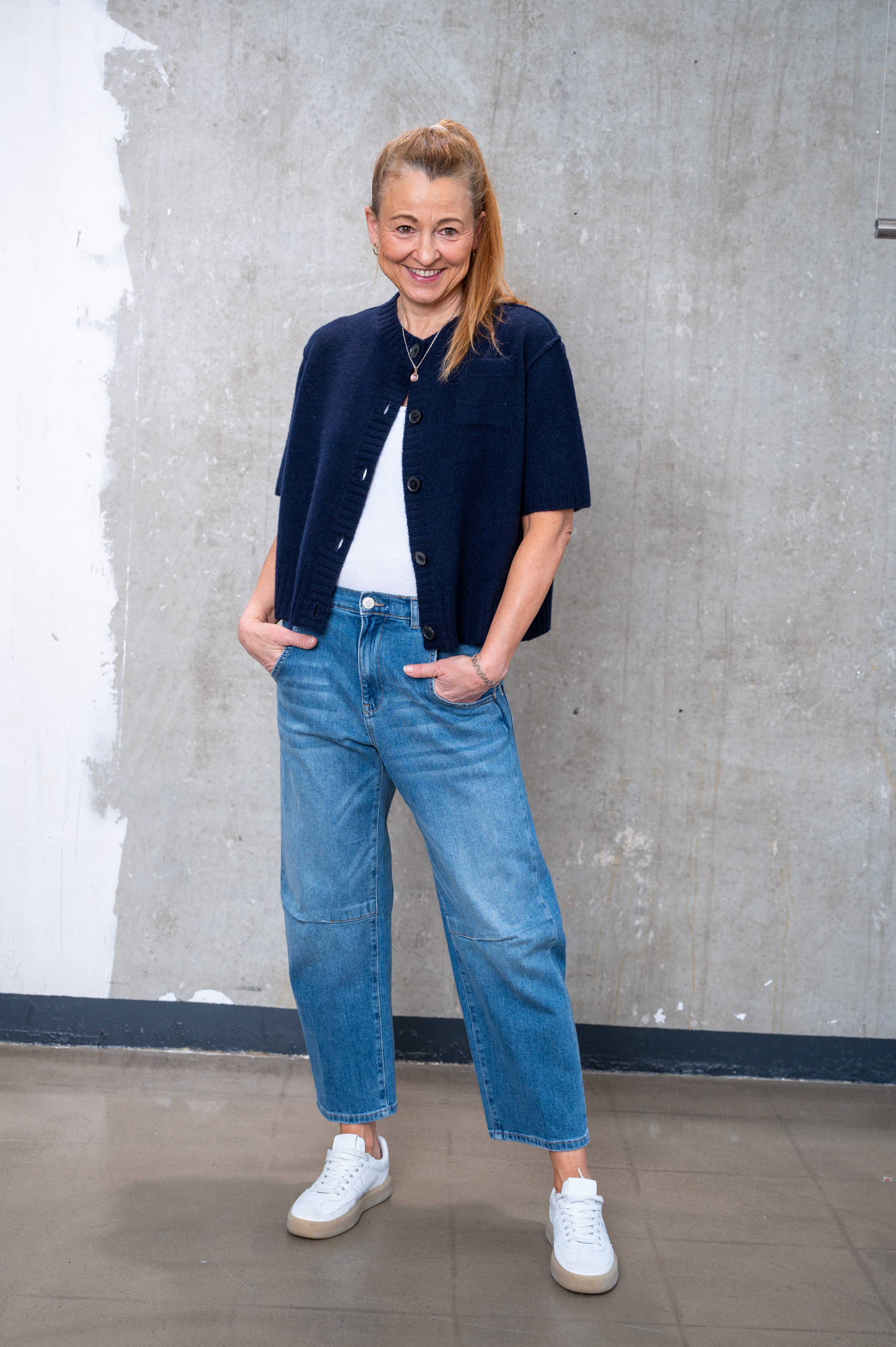 NARLI Kurzarm-Cardigan night