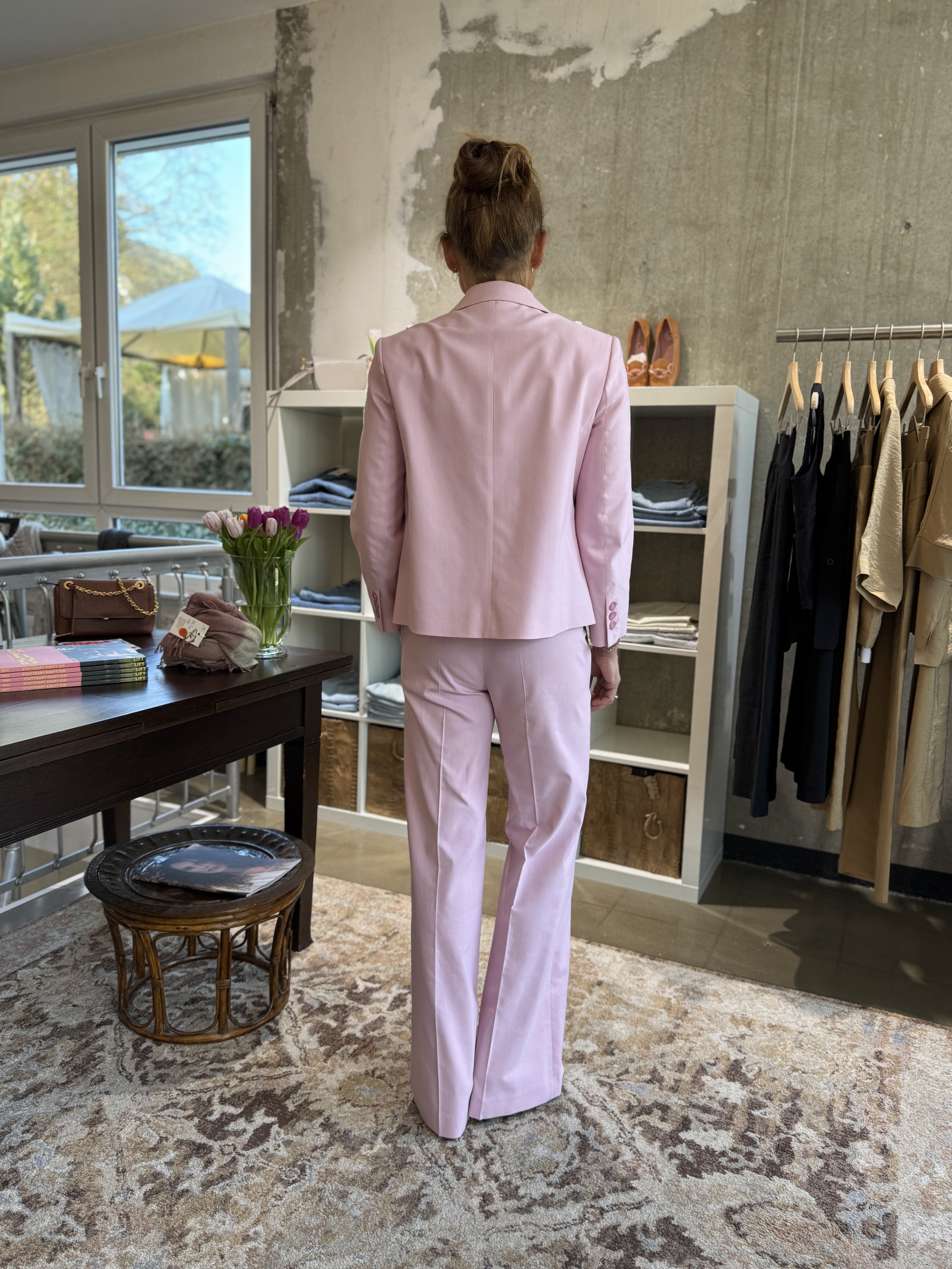 LUISA CERANO Twill Bootleg-Pants fresh rose