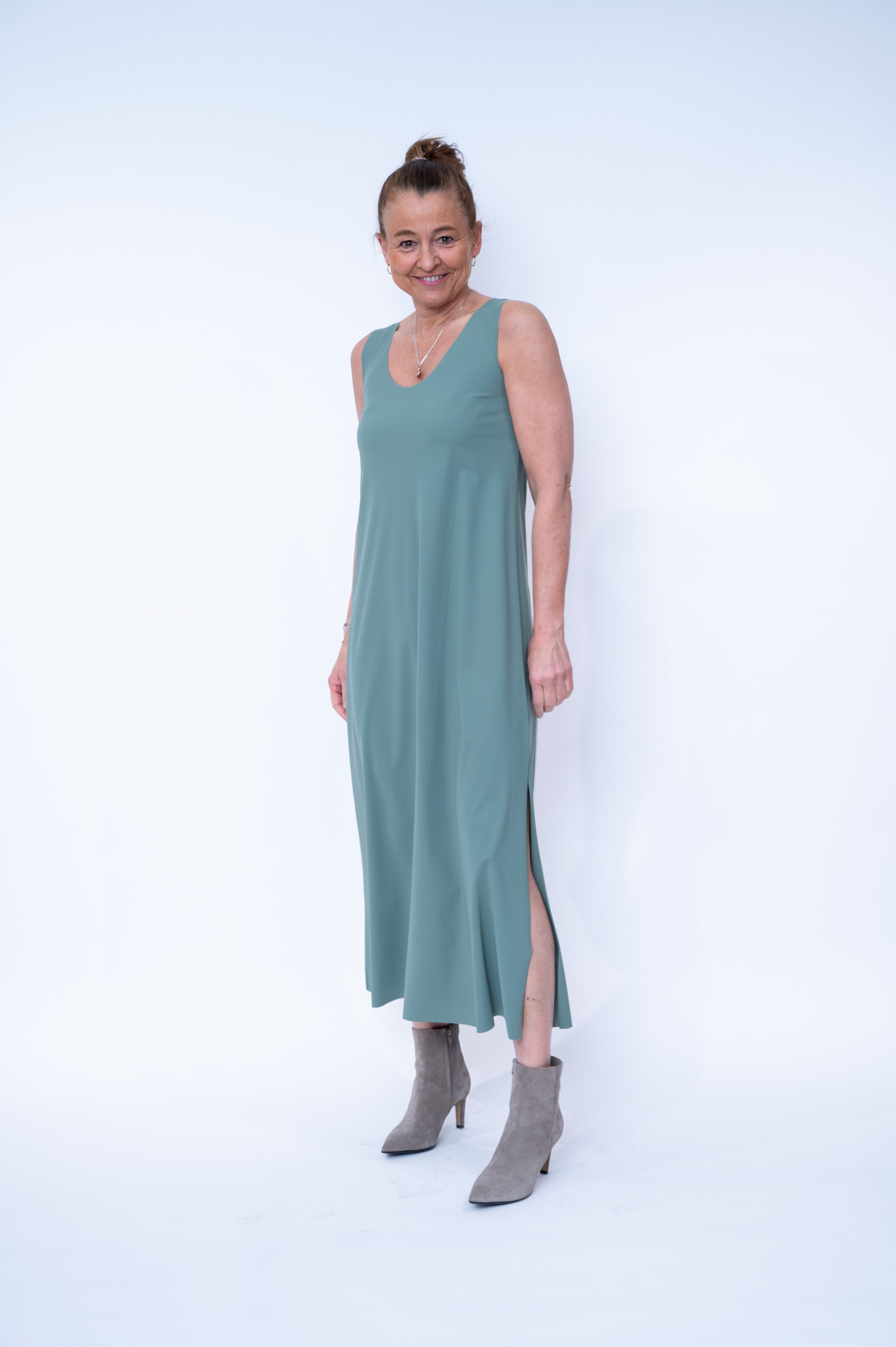 Sassenbach_Style Kleid LORE salbei & leo blau