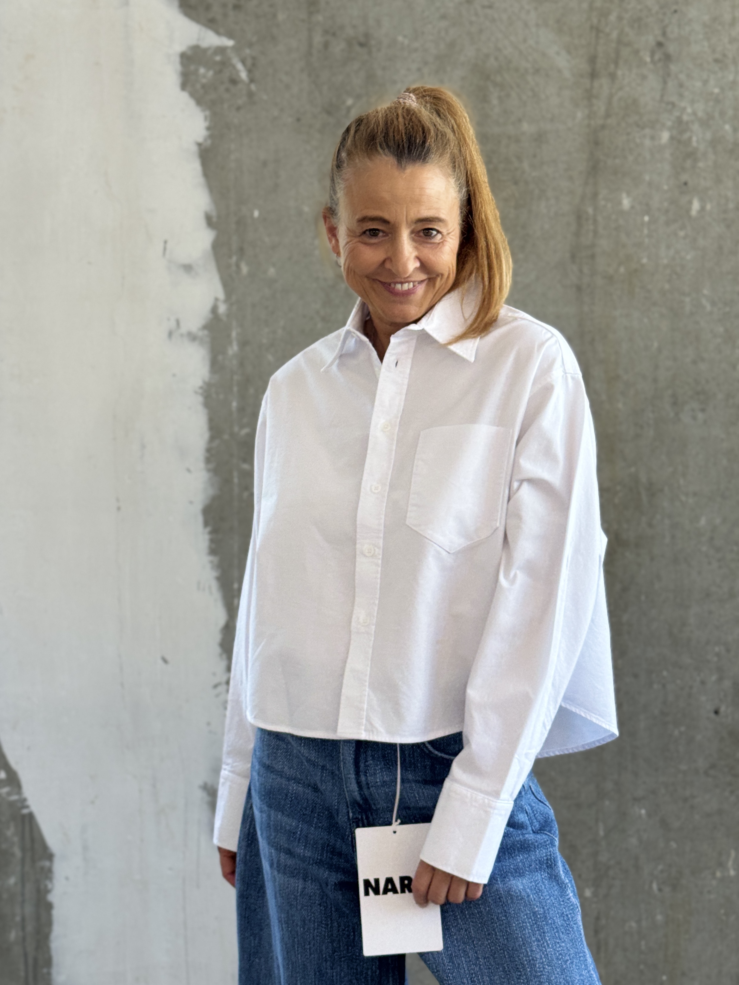NARLI Baumwoll-Bluse weiss