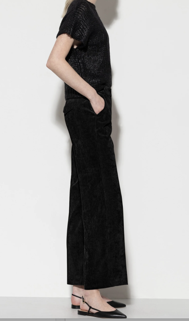 LUISA CERANO Cord-Wide-Leg-Pants schwarz