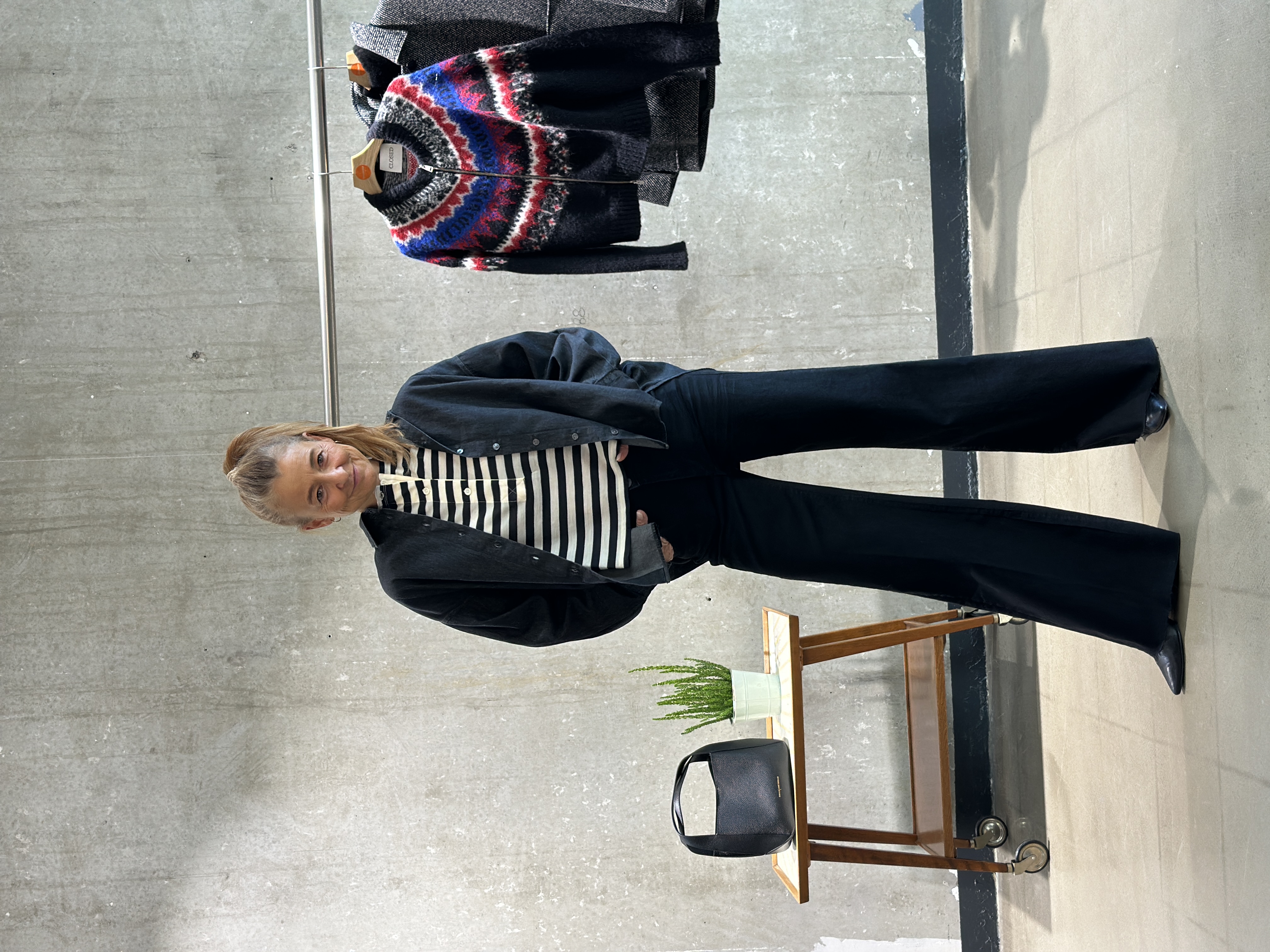 CLOSED Denim Bluse mid grey