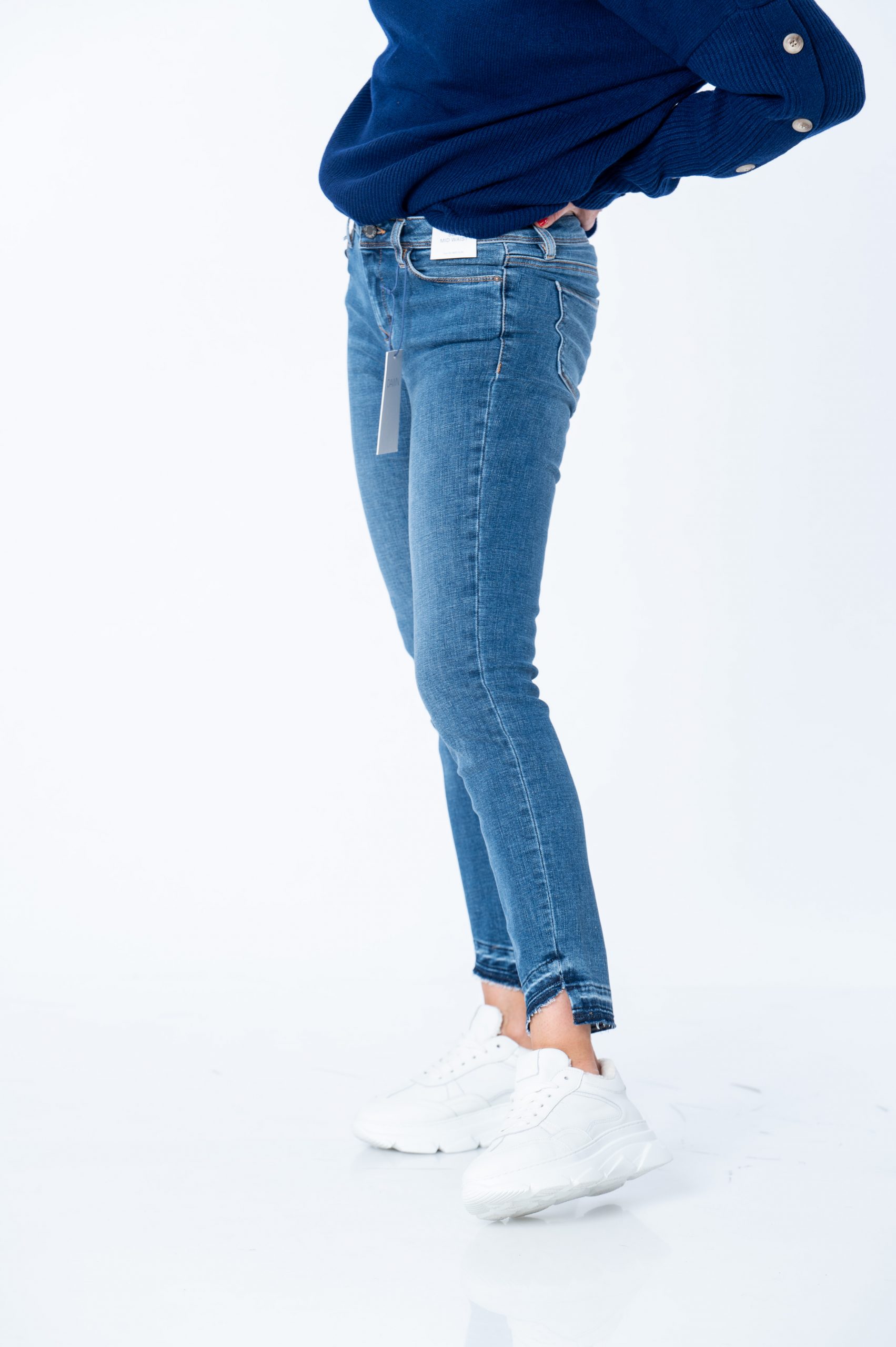 DAWN Slim Mid Waist blue Skinny Jeans