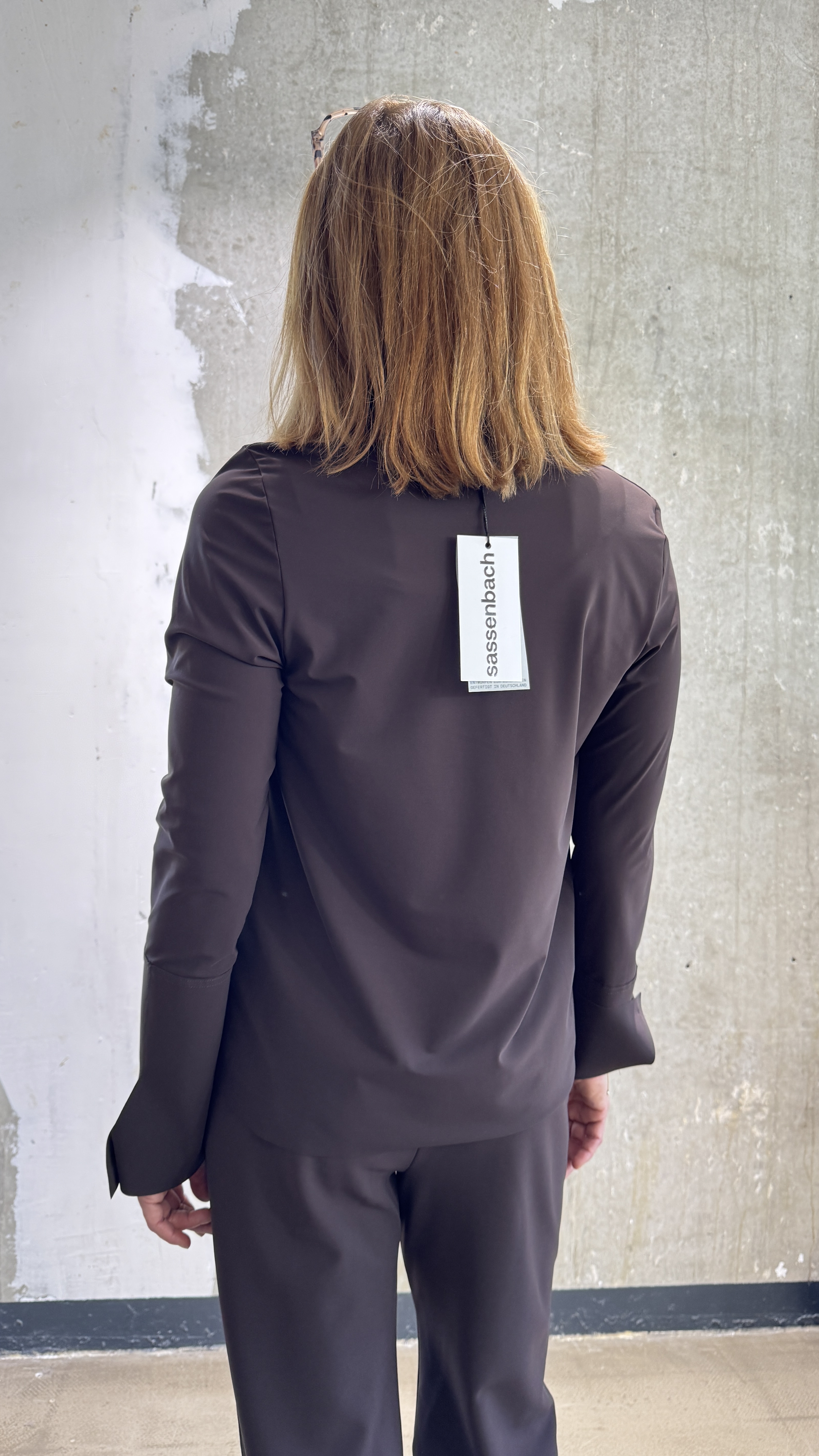 SASSENBACH_STYLE Bluse NIKA schwarz & schoko