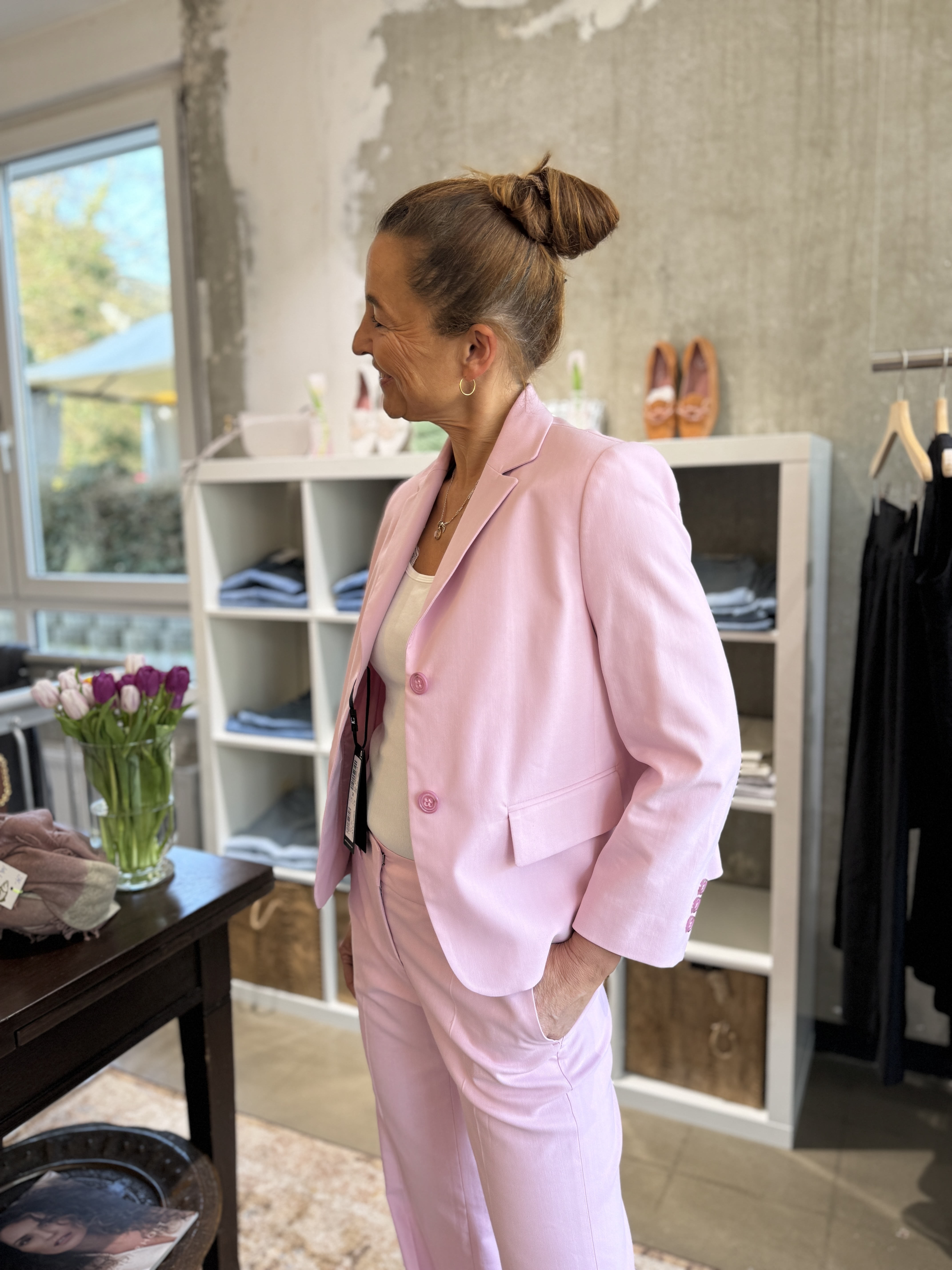 LUISA CERANO TWILL BLAZER fresh rose