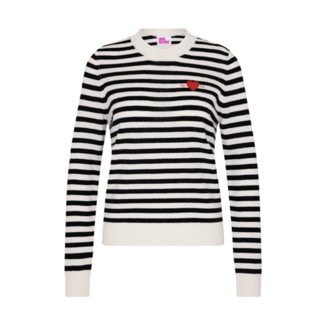 LOVE FUTURE Pullover Ringel