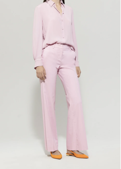 LUISA CERANO Twill Bootleg-Pants fresh rose