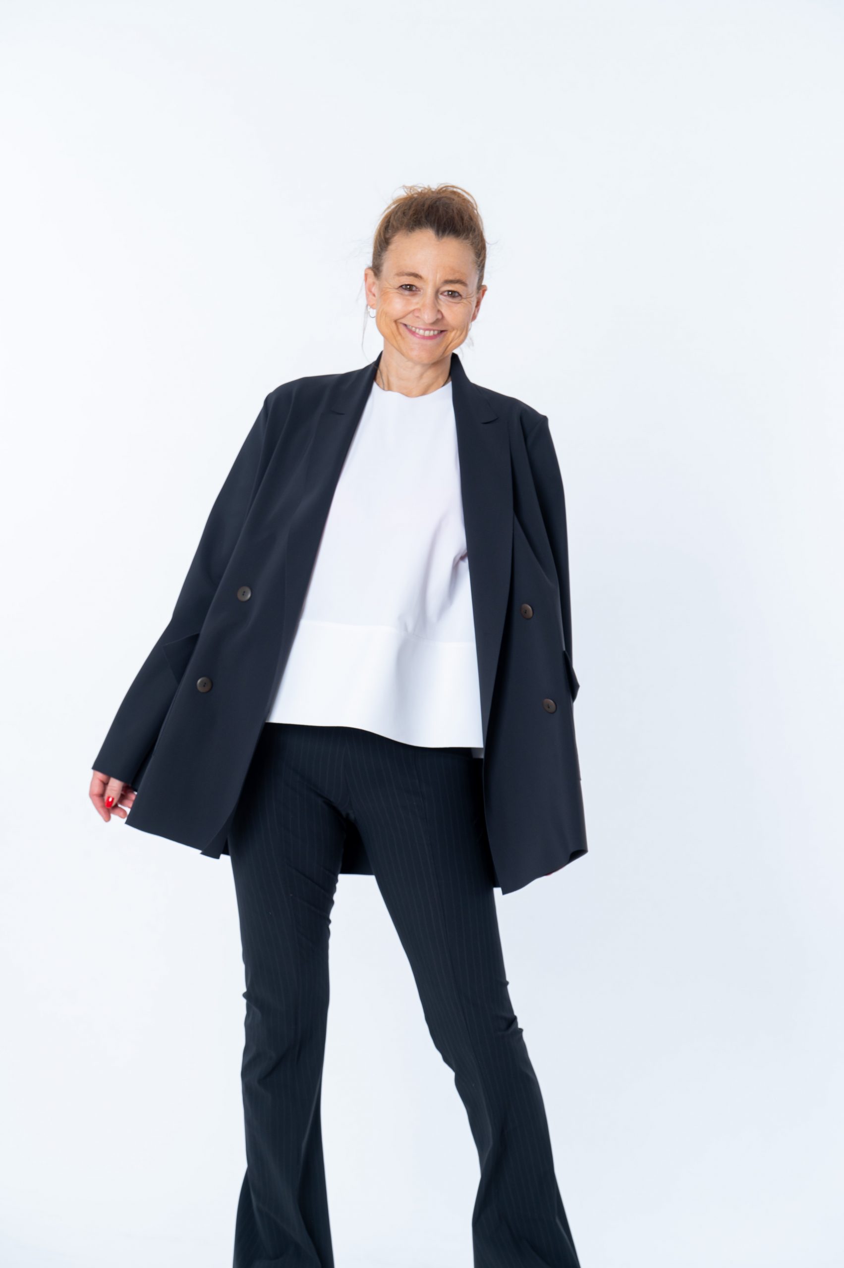 SASSENBACH Oversize Blazer ROSA schwarz & braun