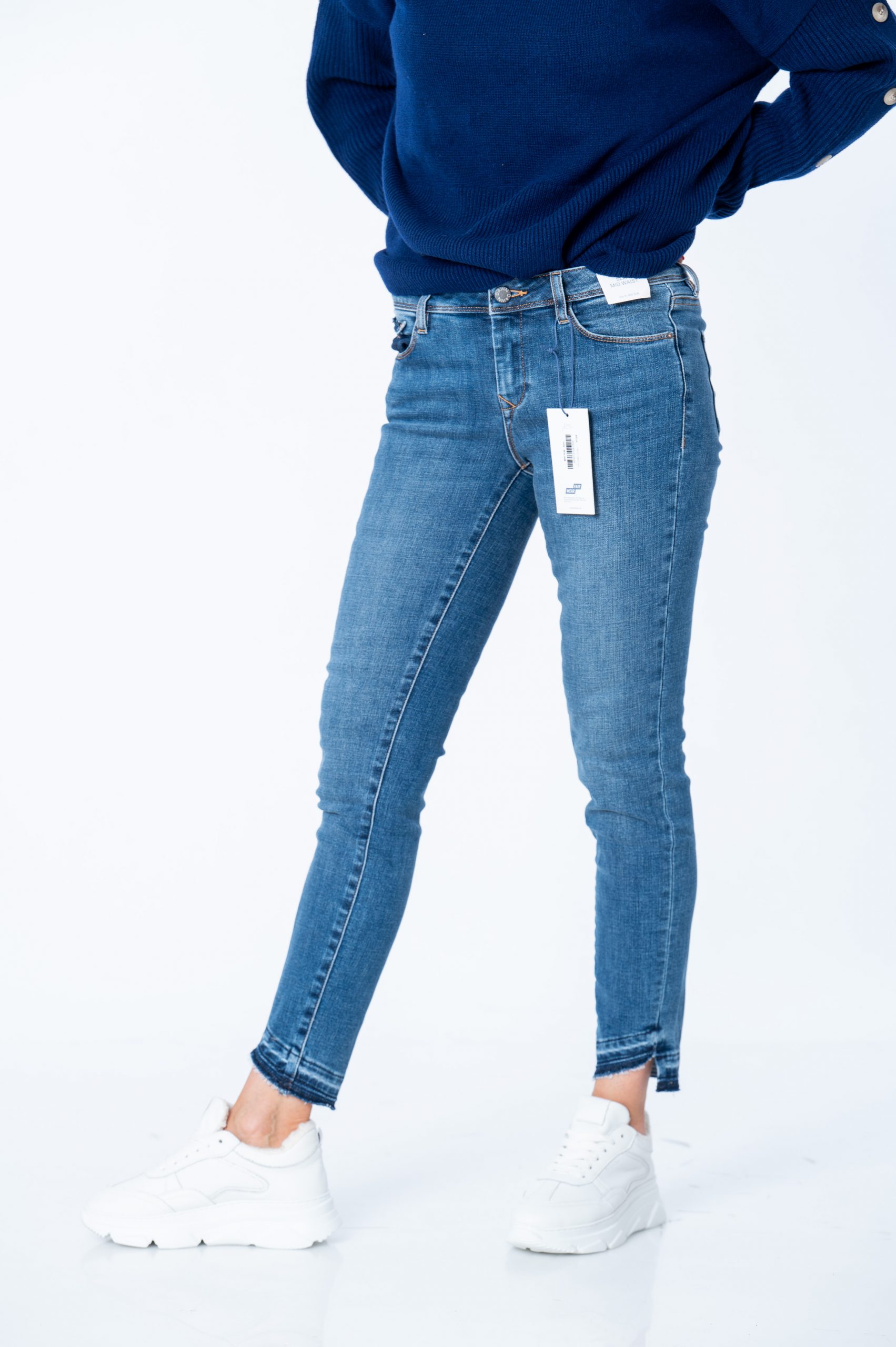 DAWN Slim Mid Waist blue Skinny Jeans