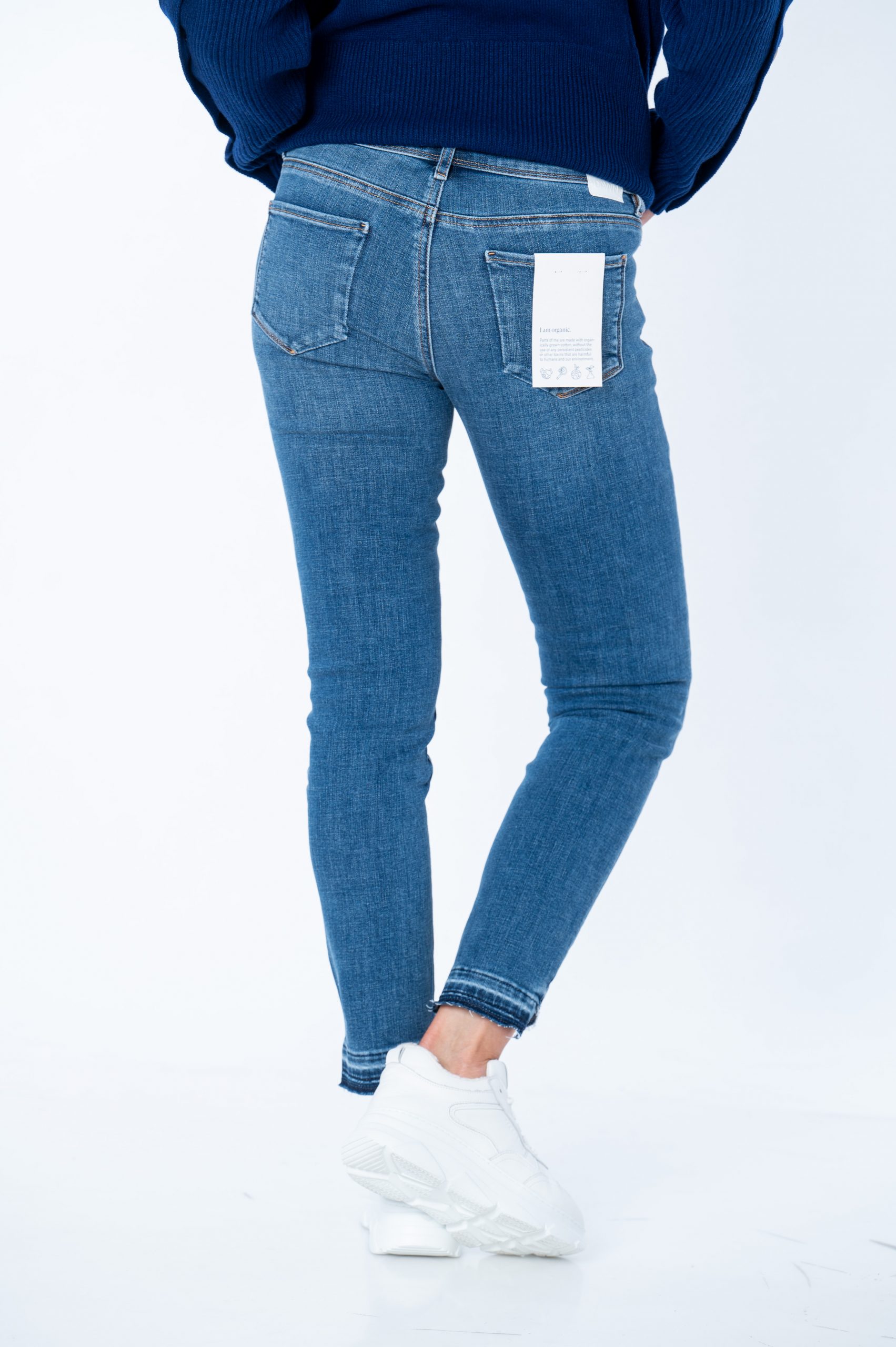 DAWN Slim Mid Waist blue Skinny Jeans