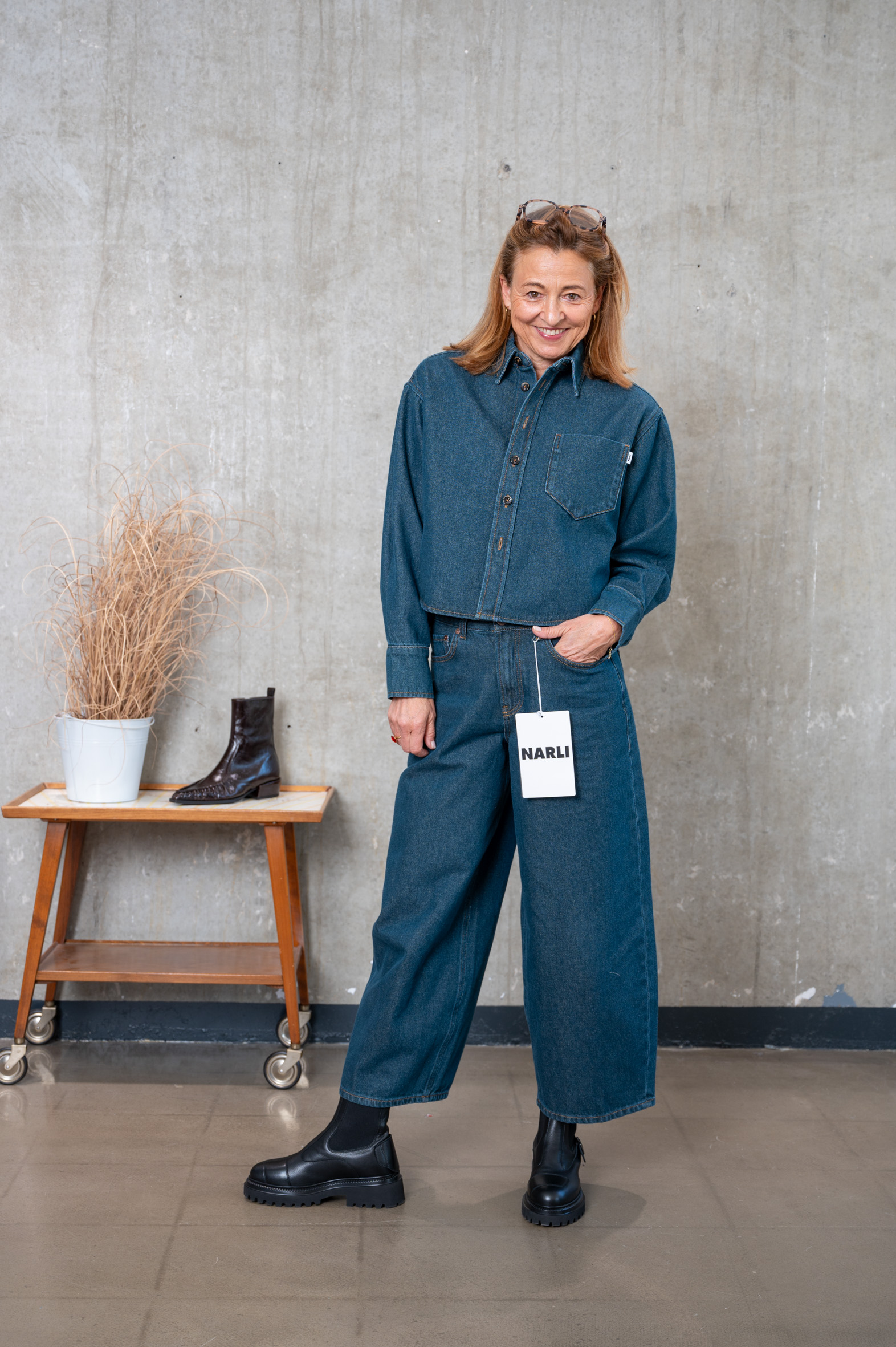 NARLI Hemd worker green-blue