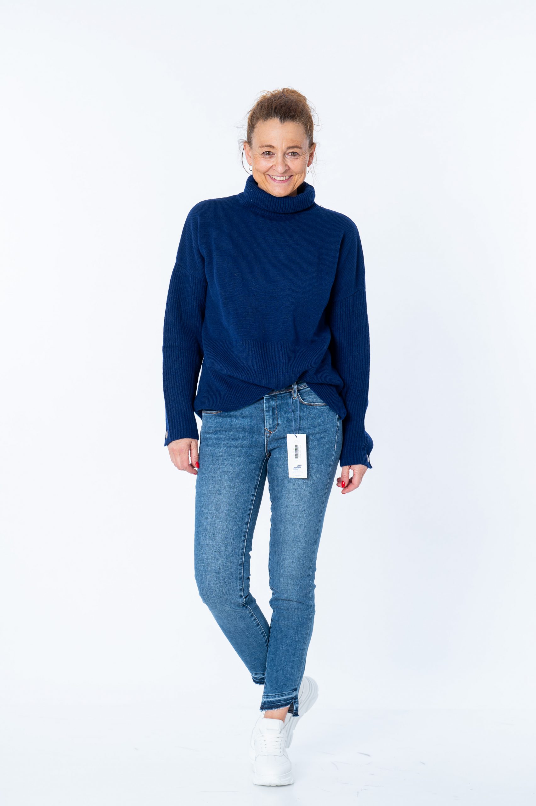 DAWN Slim Mid Waist blue Skinny Jeans