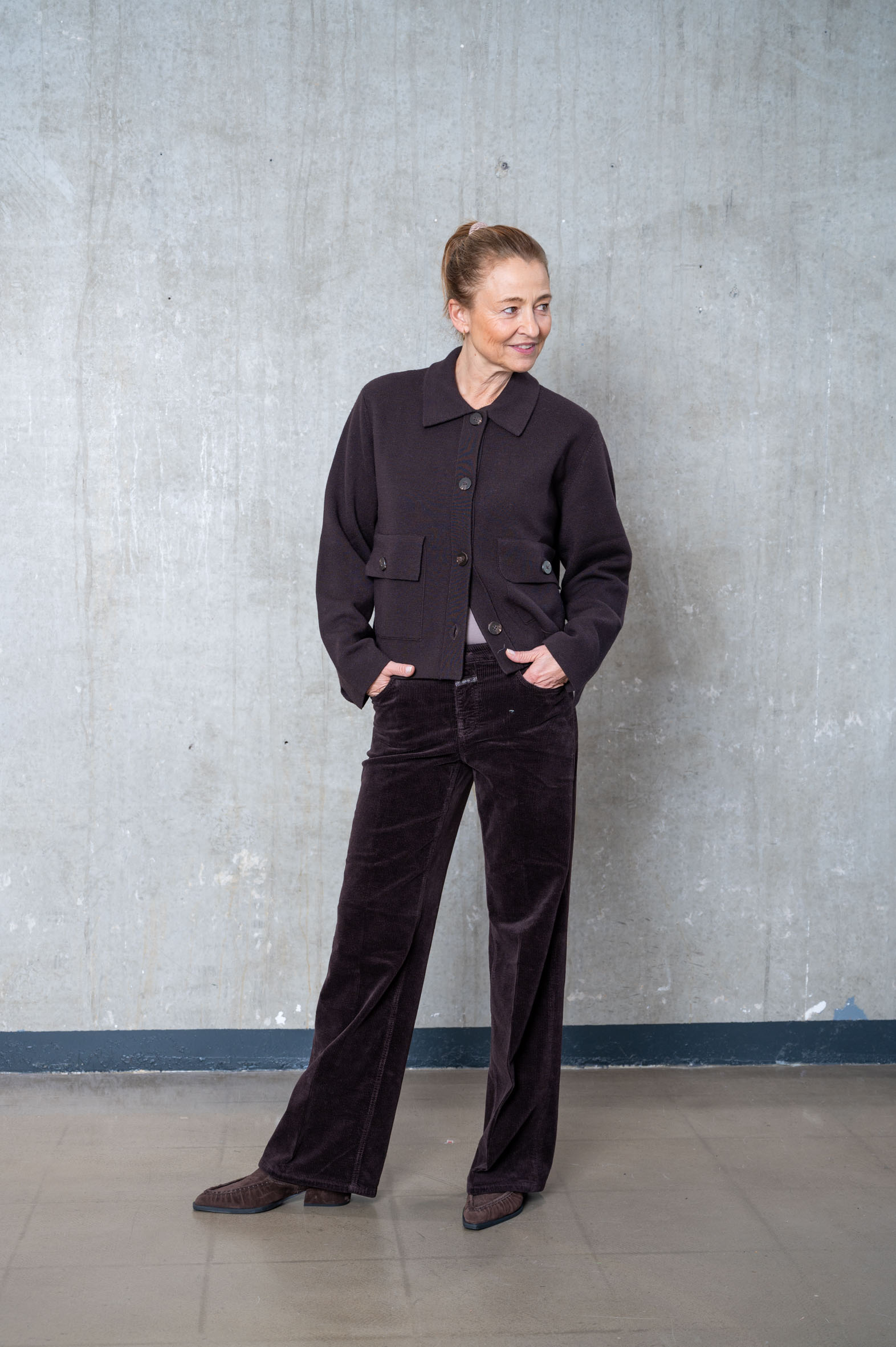 HANDMADE Cardigan braun (black chocolate)