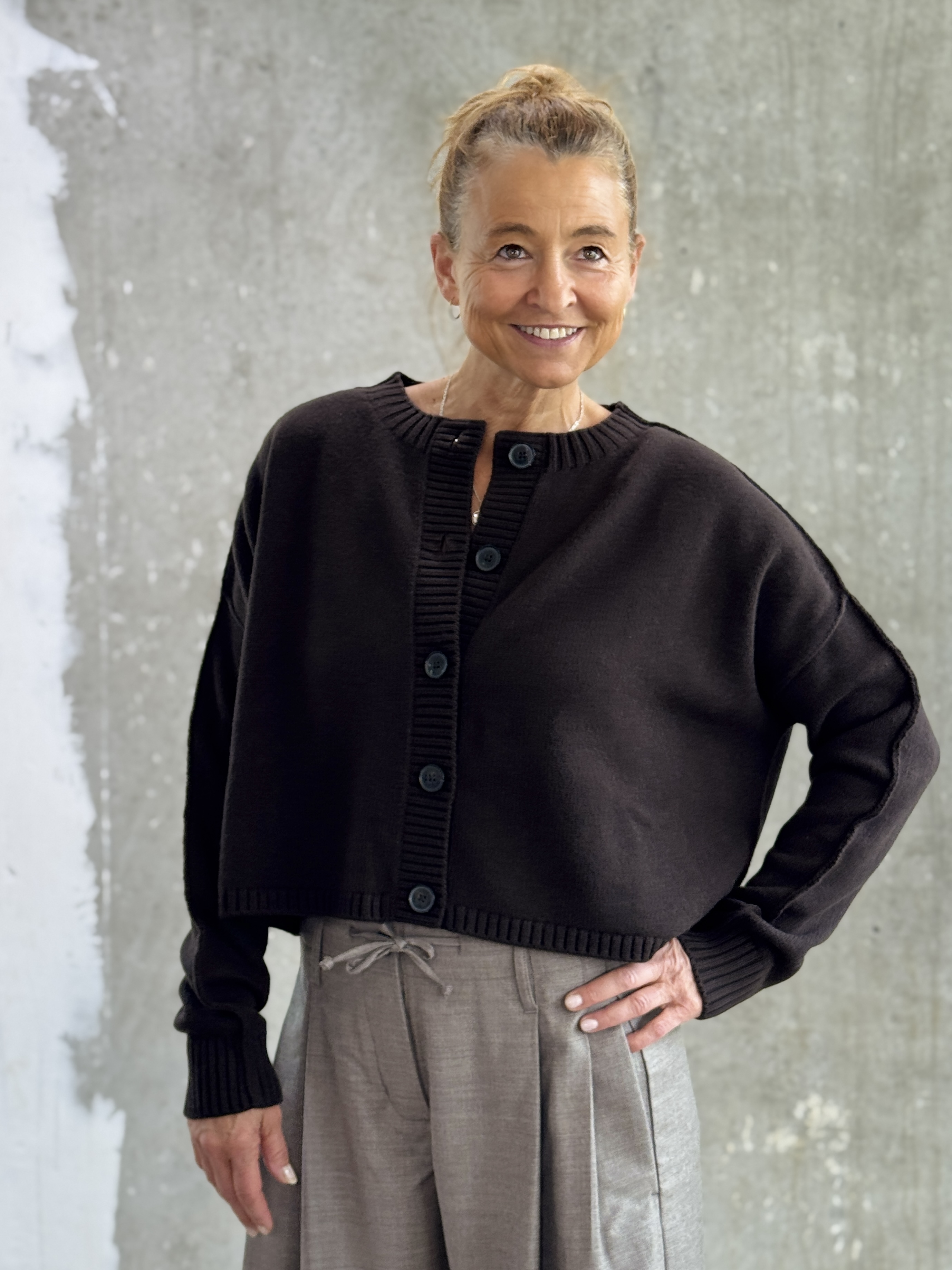 NARLI Cardigan night & mocha