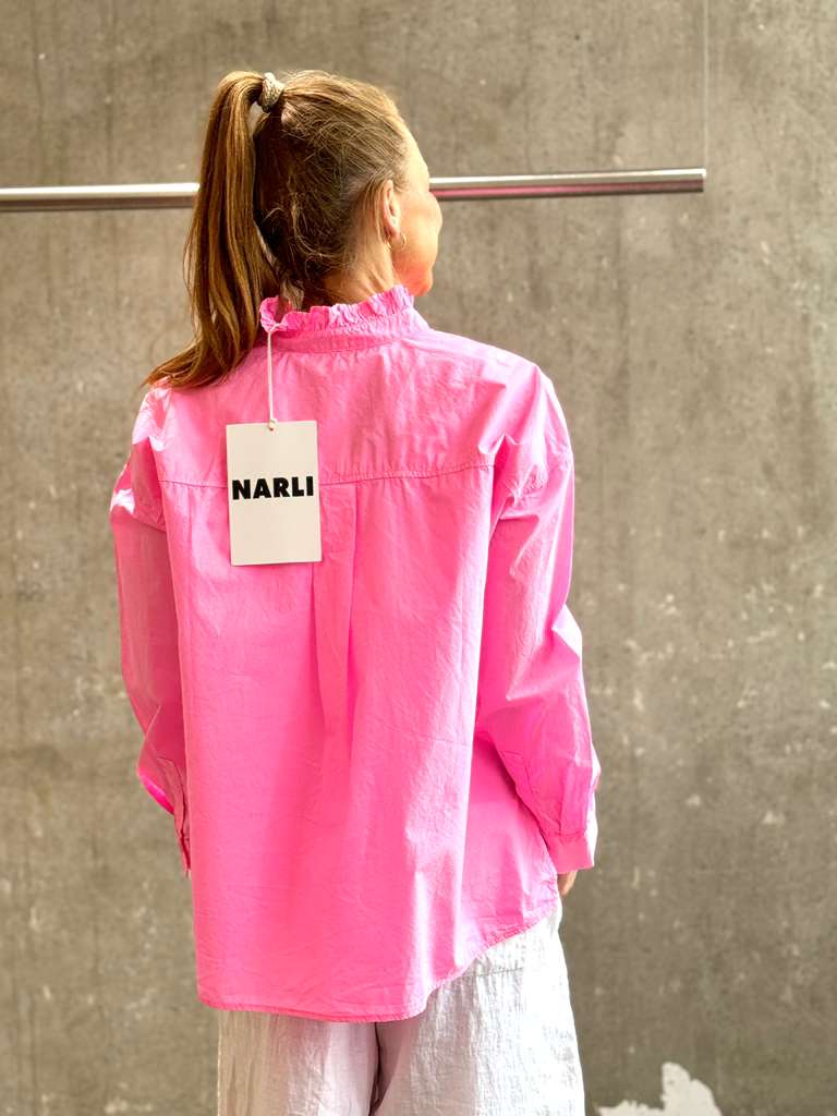 NARLI Bluse neonpink