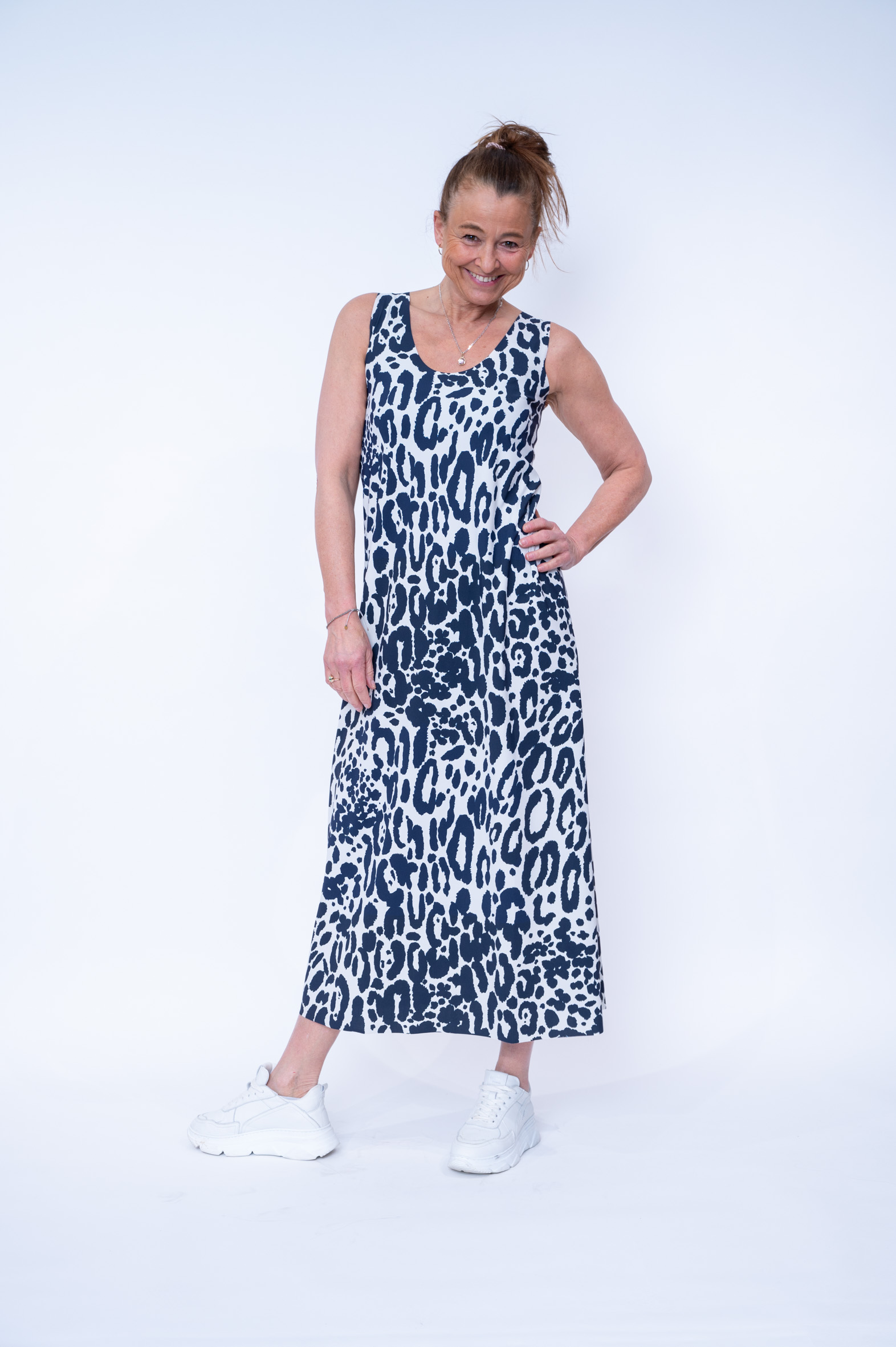 Sassenbach_Style Kleid LORE salbei & leo blau