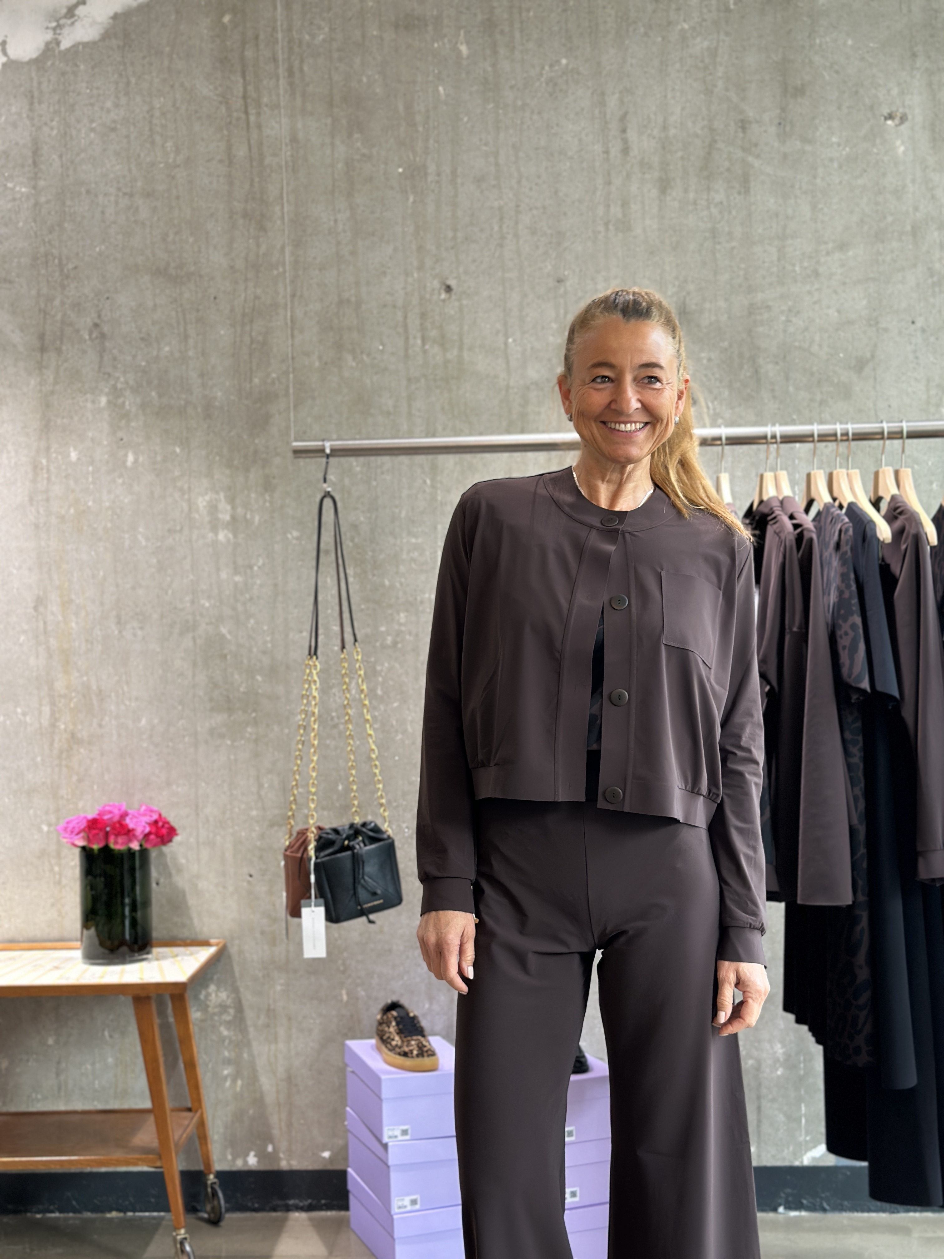 SASSENBACH_Style Jacke HANNA schoko & kreide