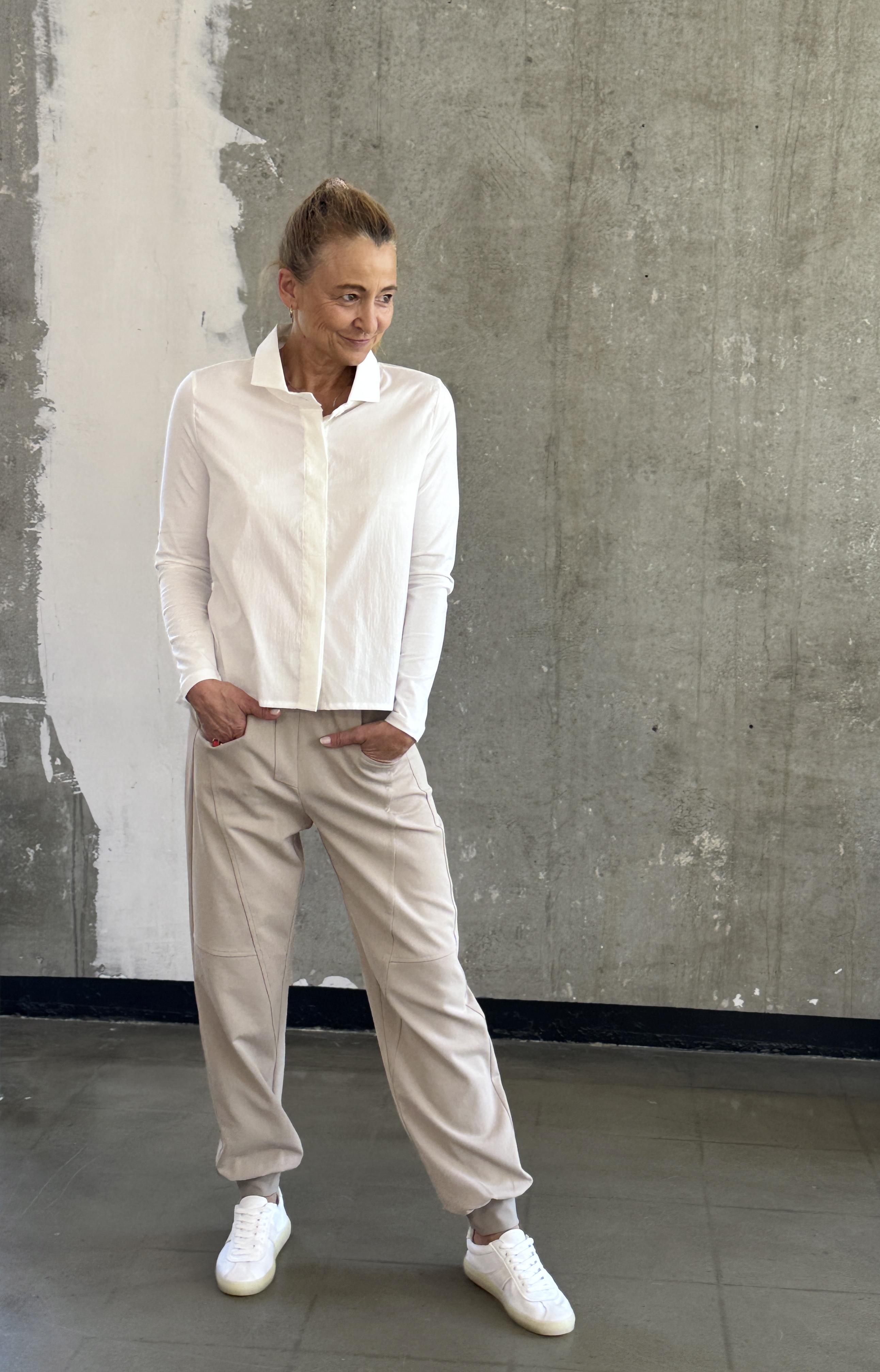 ANIA SCHIERHOLT Bluse 3333/42 white & muschel