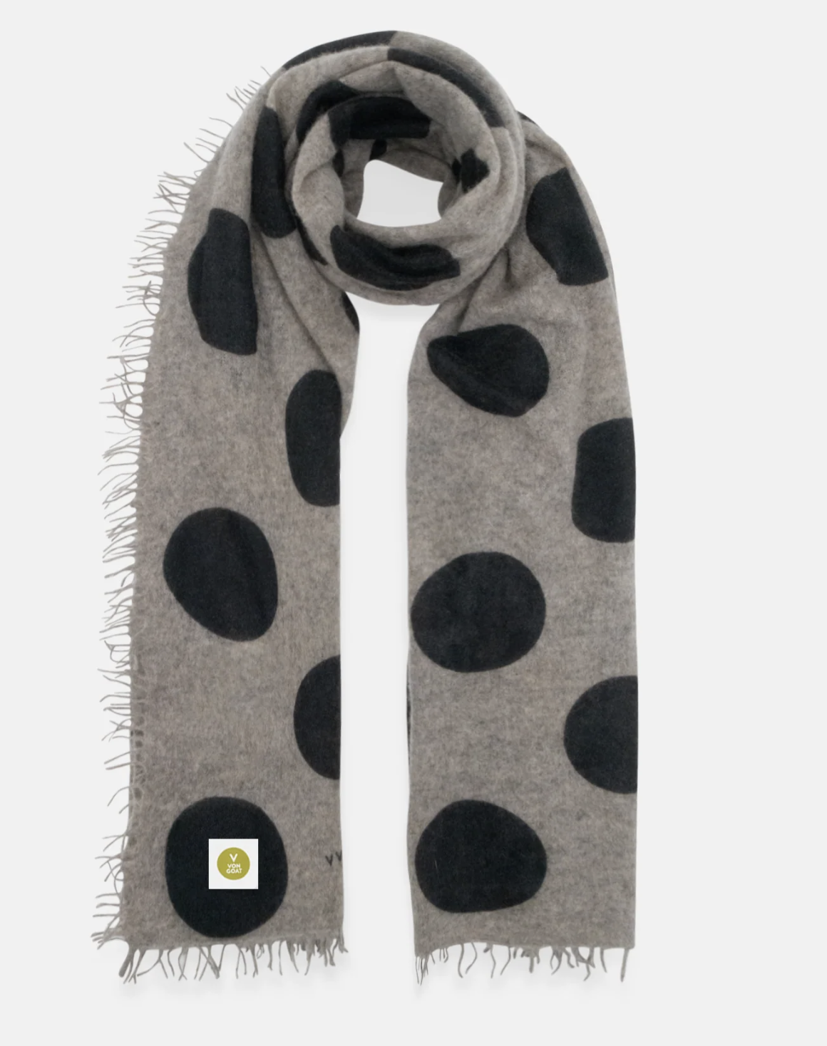 VON GOAT Cashmere Schal POLKA DOTS melange