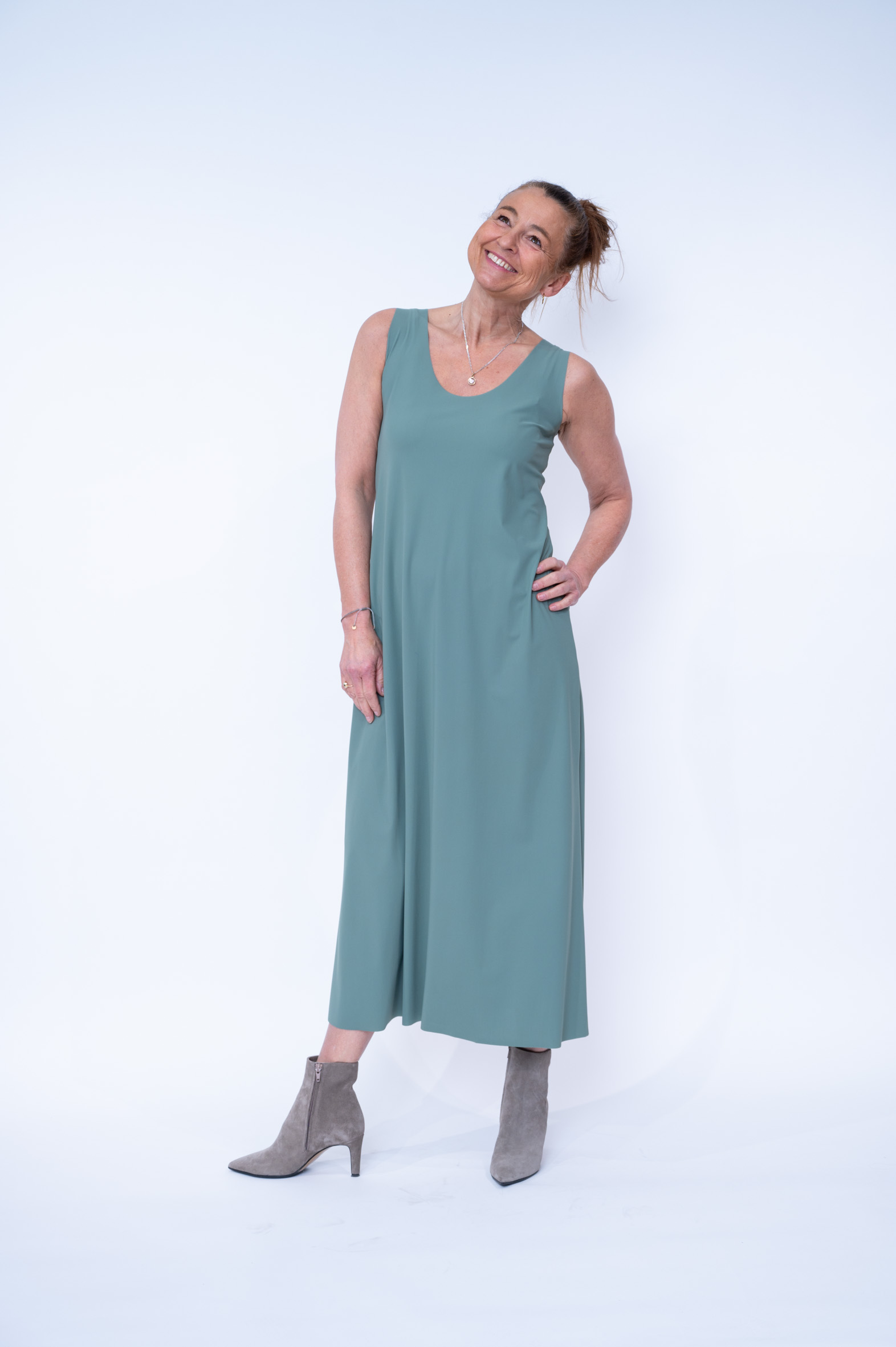 Sassenbach_Style Kleid LORE salbei & leo blau