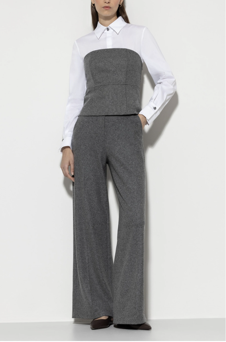 LUISA CERANO Flanell-Wideleg-Pants 