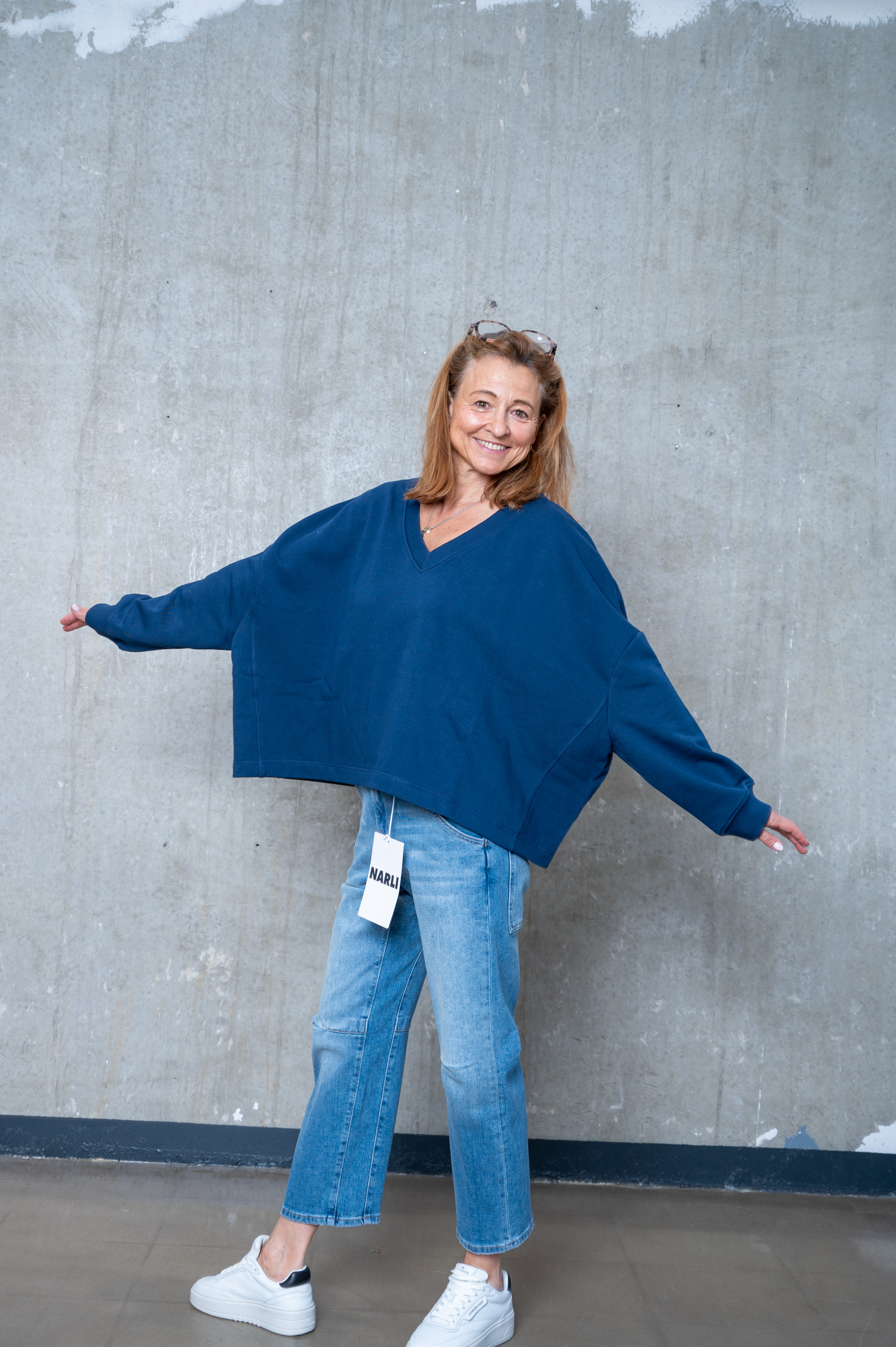 NARLI Sweat V-Ausschnitt 4 Farben