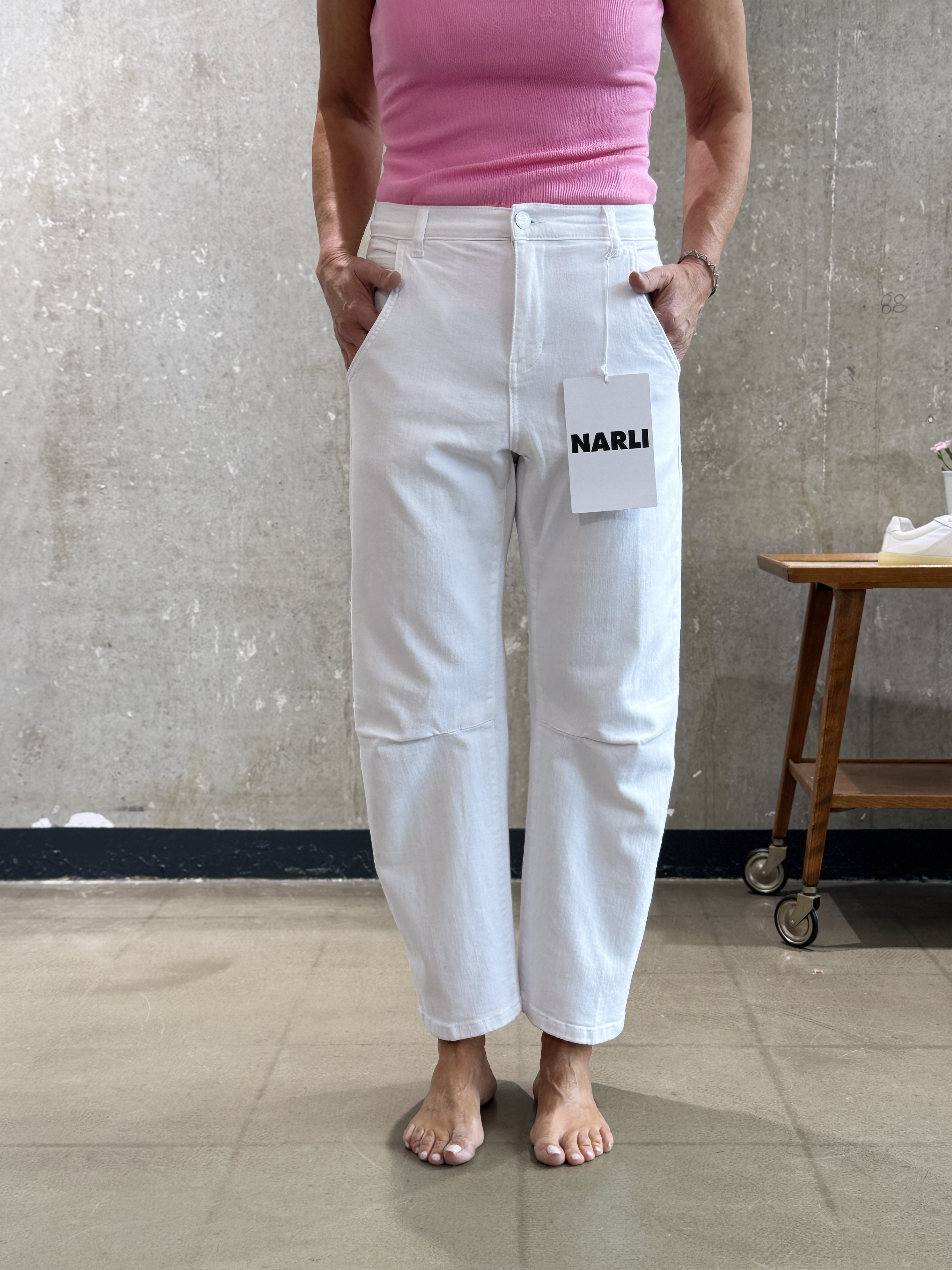 NARLI Jeans O-Shape weiss
