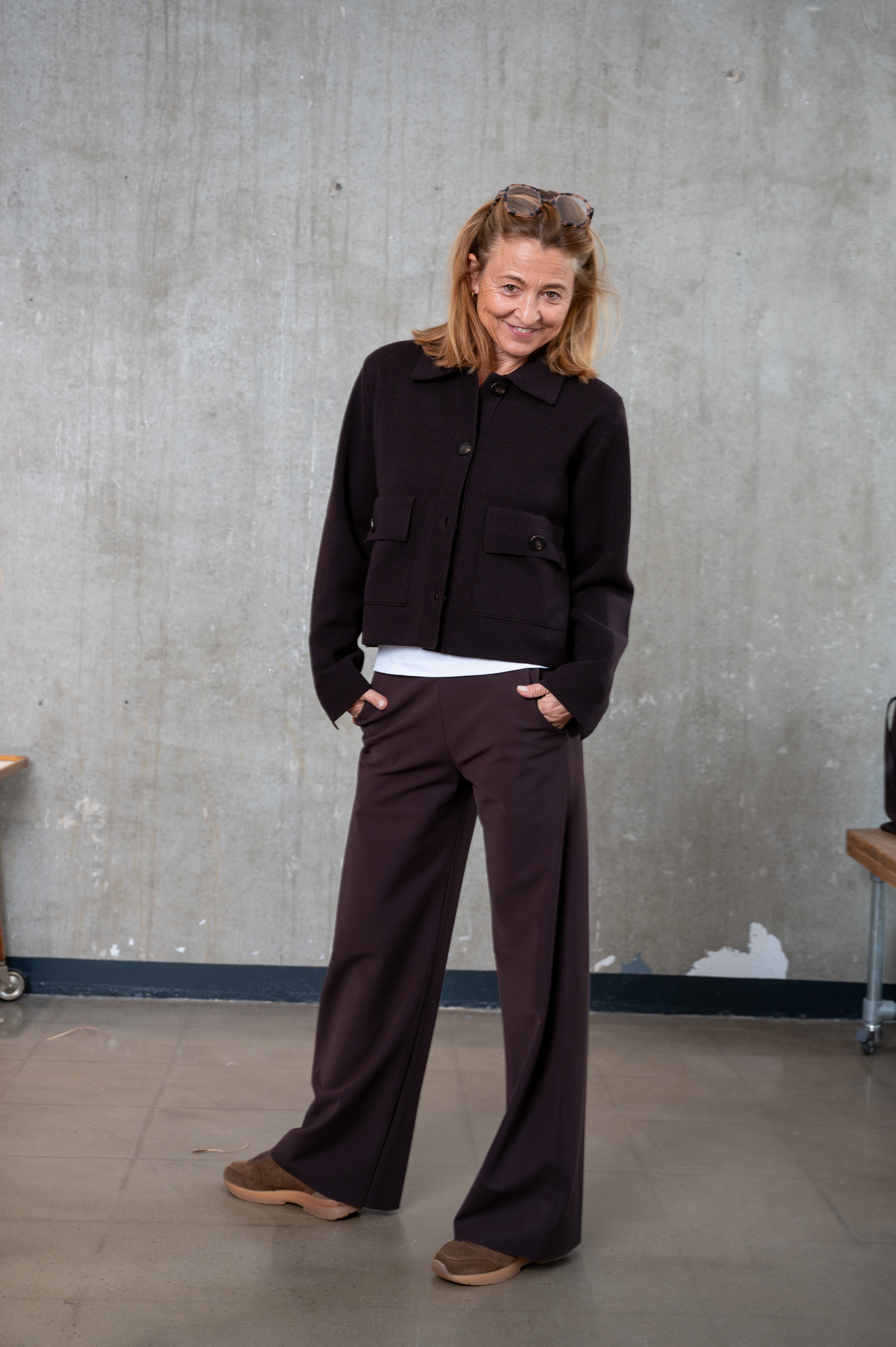 HANDMADE Cardigan braun (black chocolate)