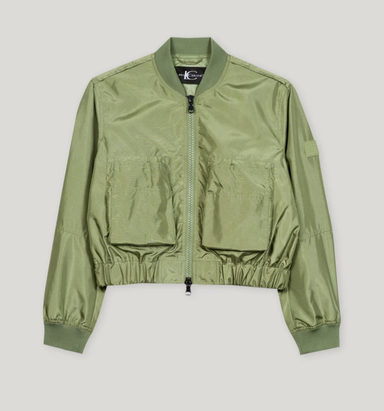 LUISA CERANO TAFT-Blouson smoky green