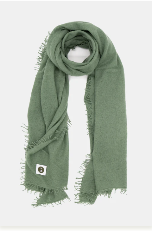 VON GOAT Cashmere Schal smoke green