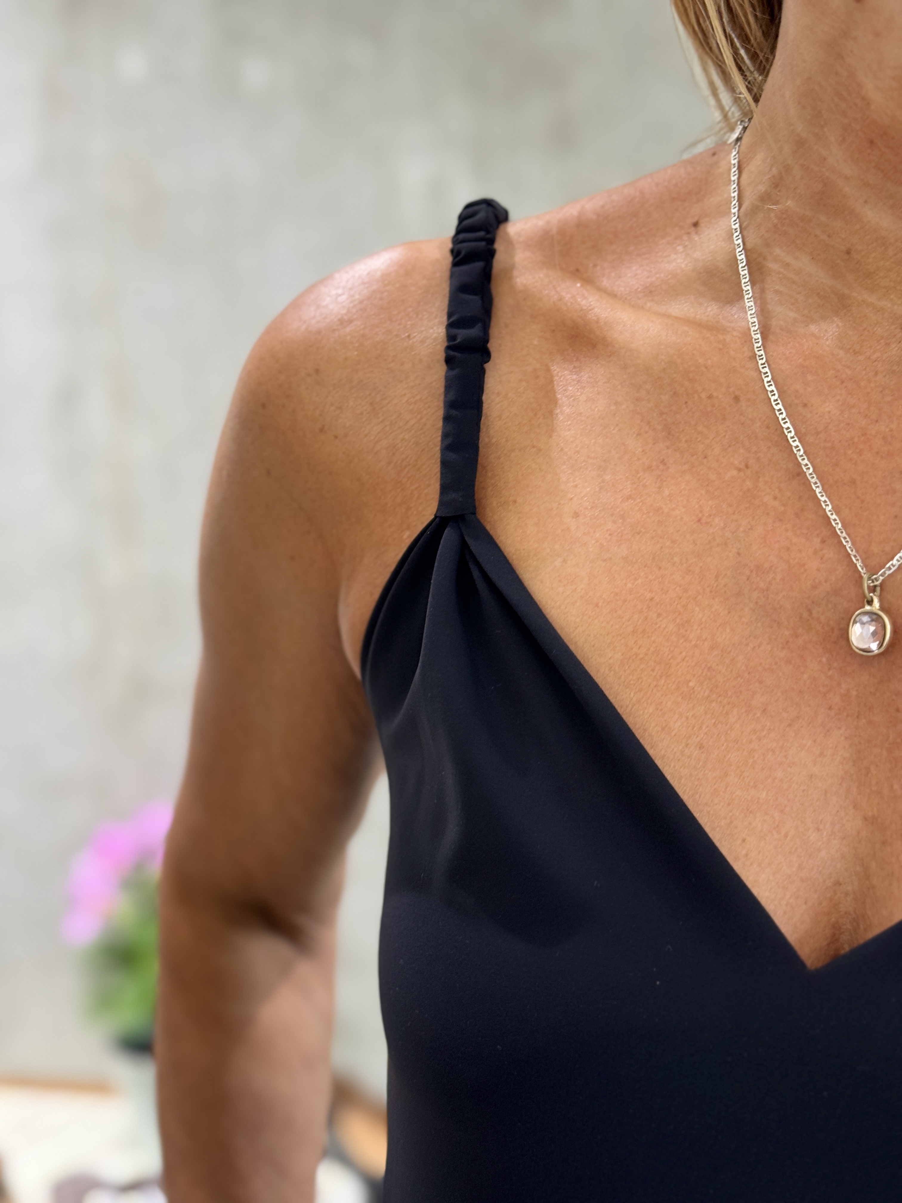 SASSENBACH_Style Kleid MADISON in schwarz & schoko